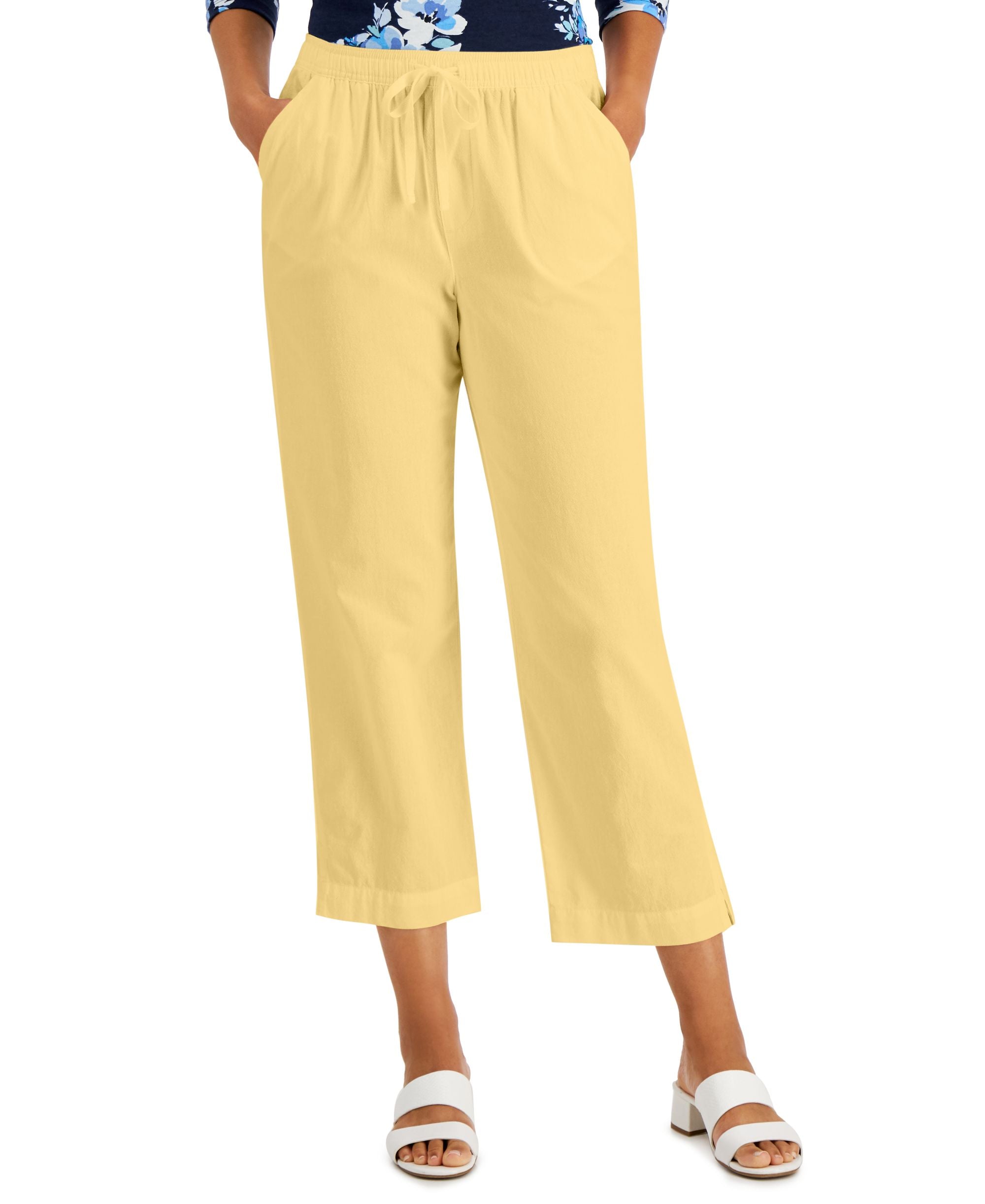 Karen Scott Daphne Drawstring Signature Pants