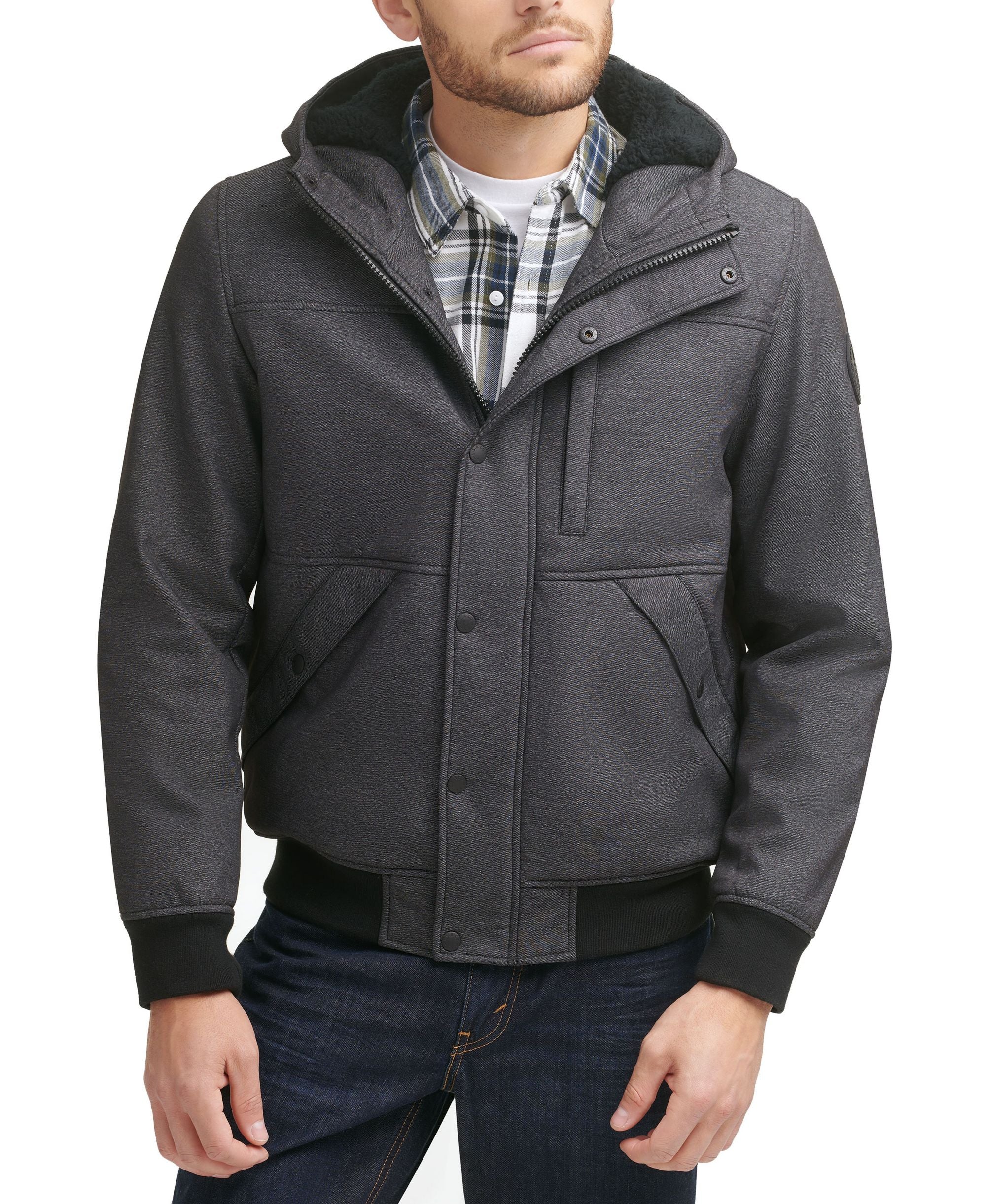 Men's Soft Shell Sherpa fully lined Hooded Jacket