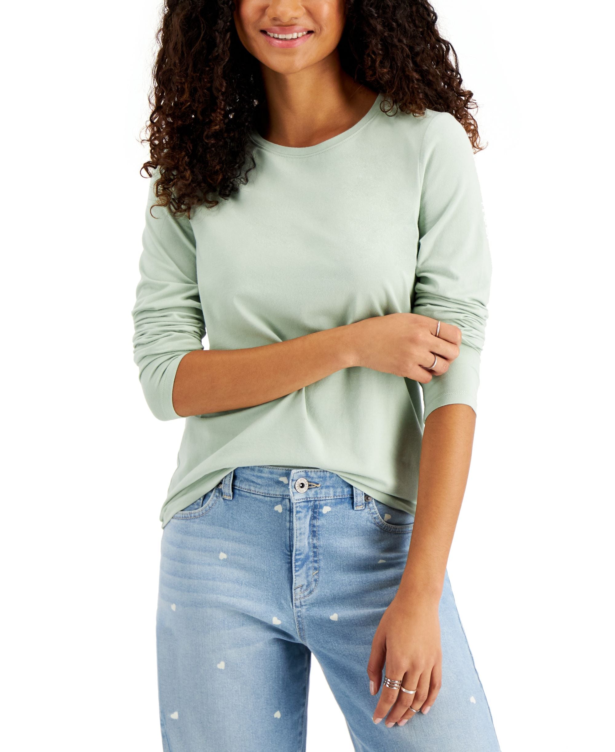 Petite Long-Sleeve Premium Top