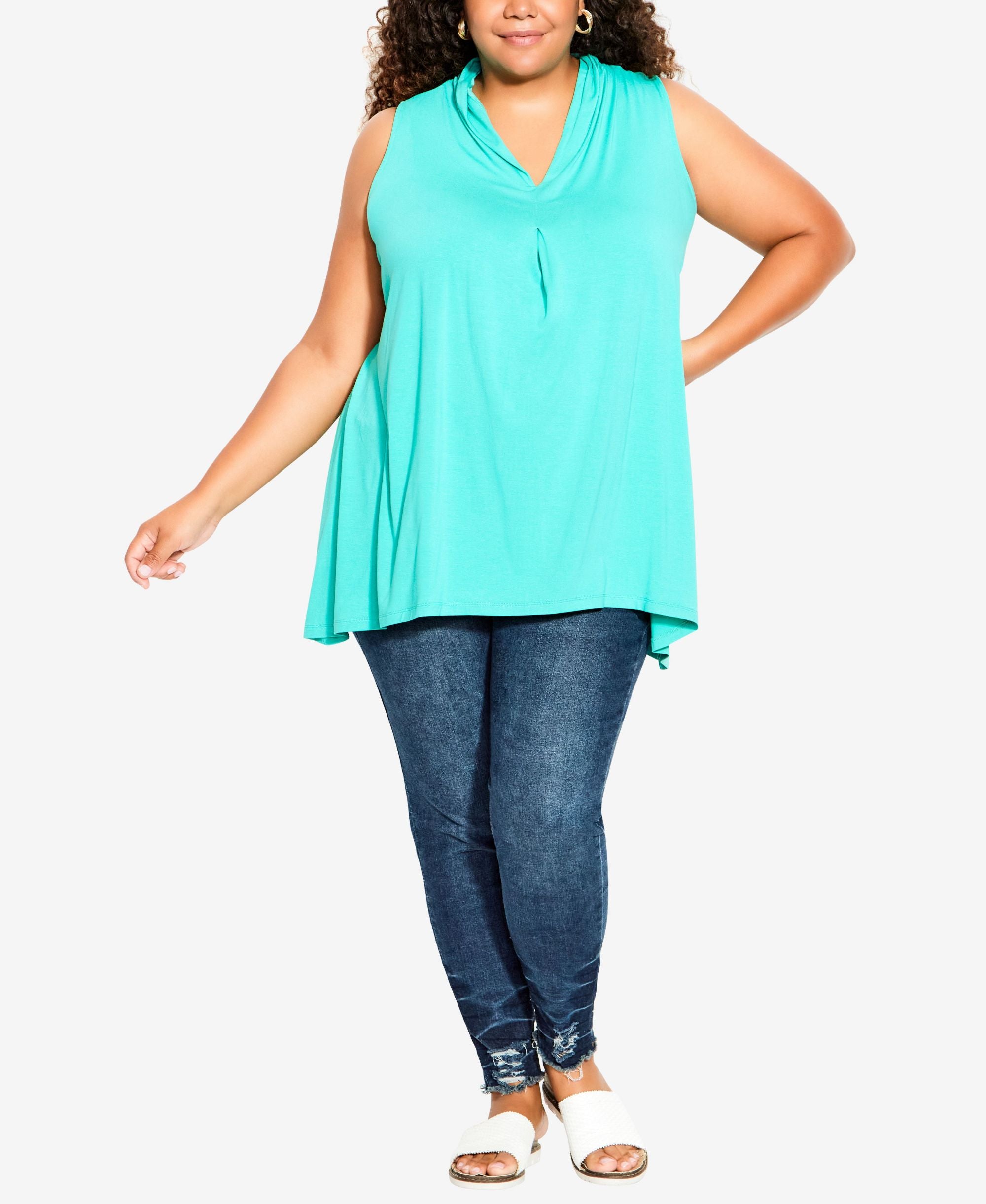 Plus Size Aria Pleat Premium Top