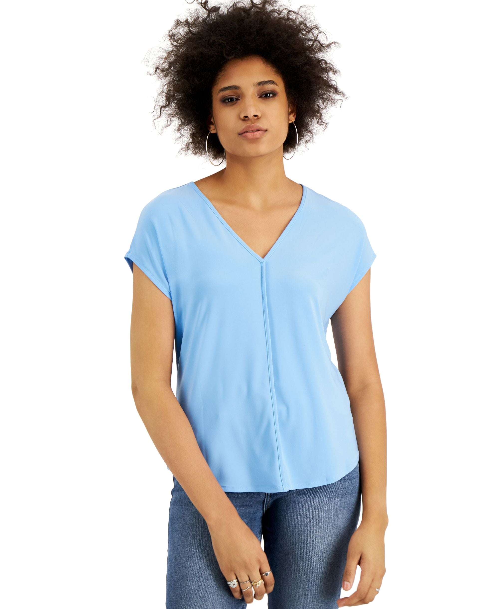 Seamed V-Neck Premium Top