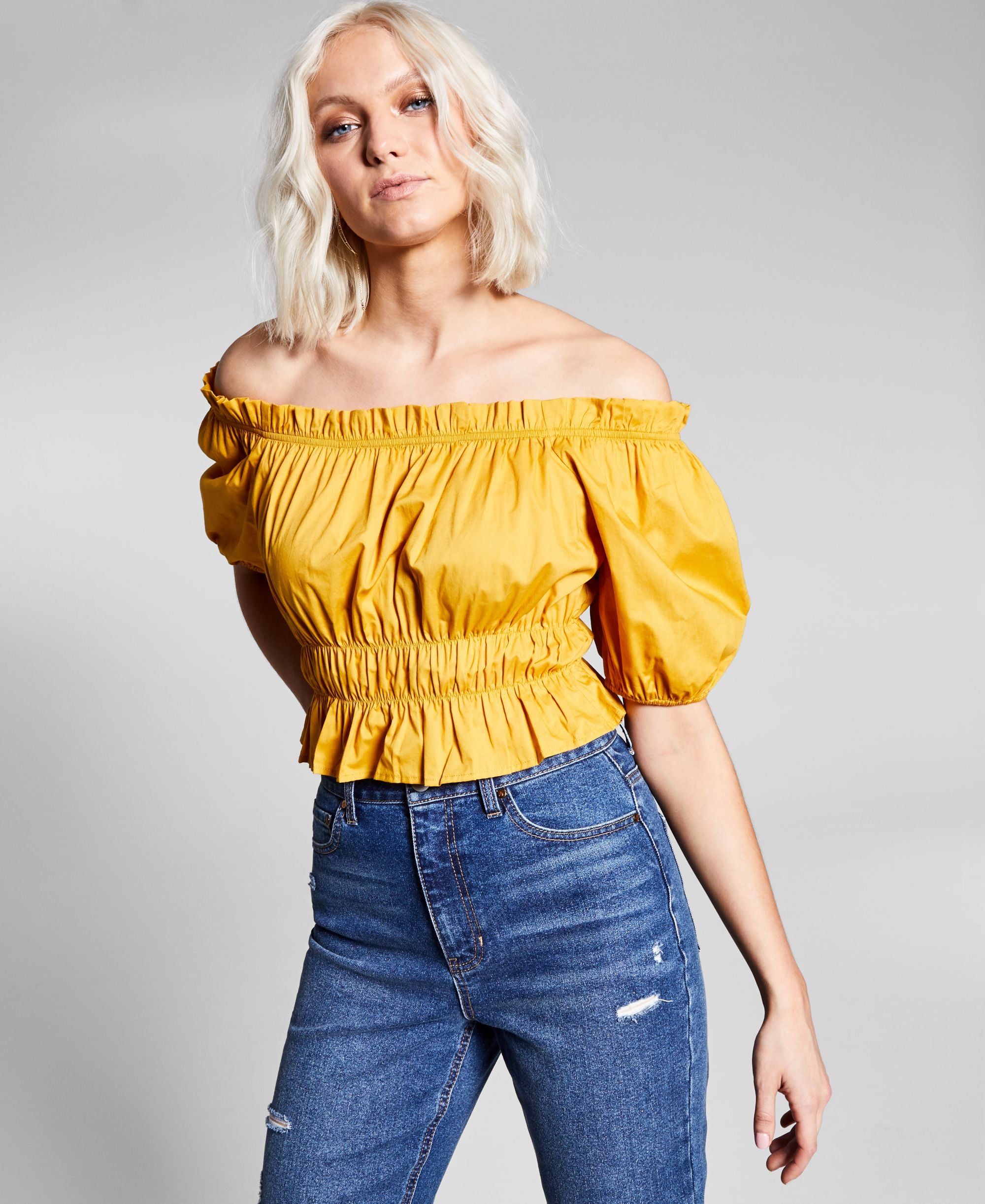 Now This Womens Cotton Off The Shoulder Premium Top