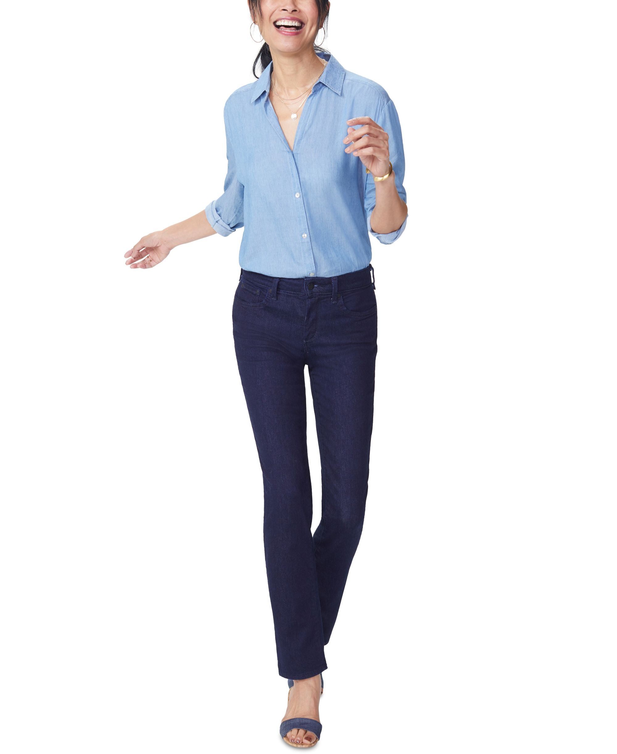 Nydj Sheri Petite Tummy Control Slim-Cut Leg Premium Jeans