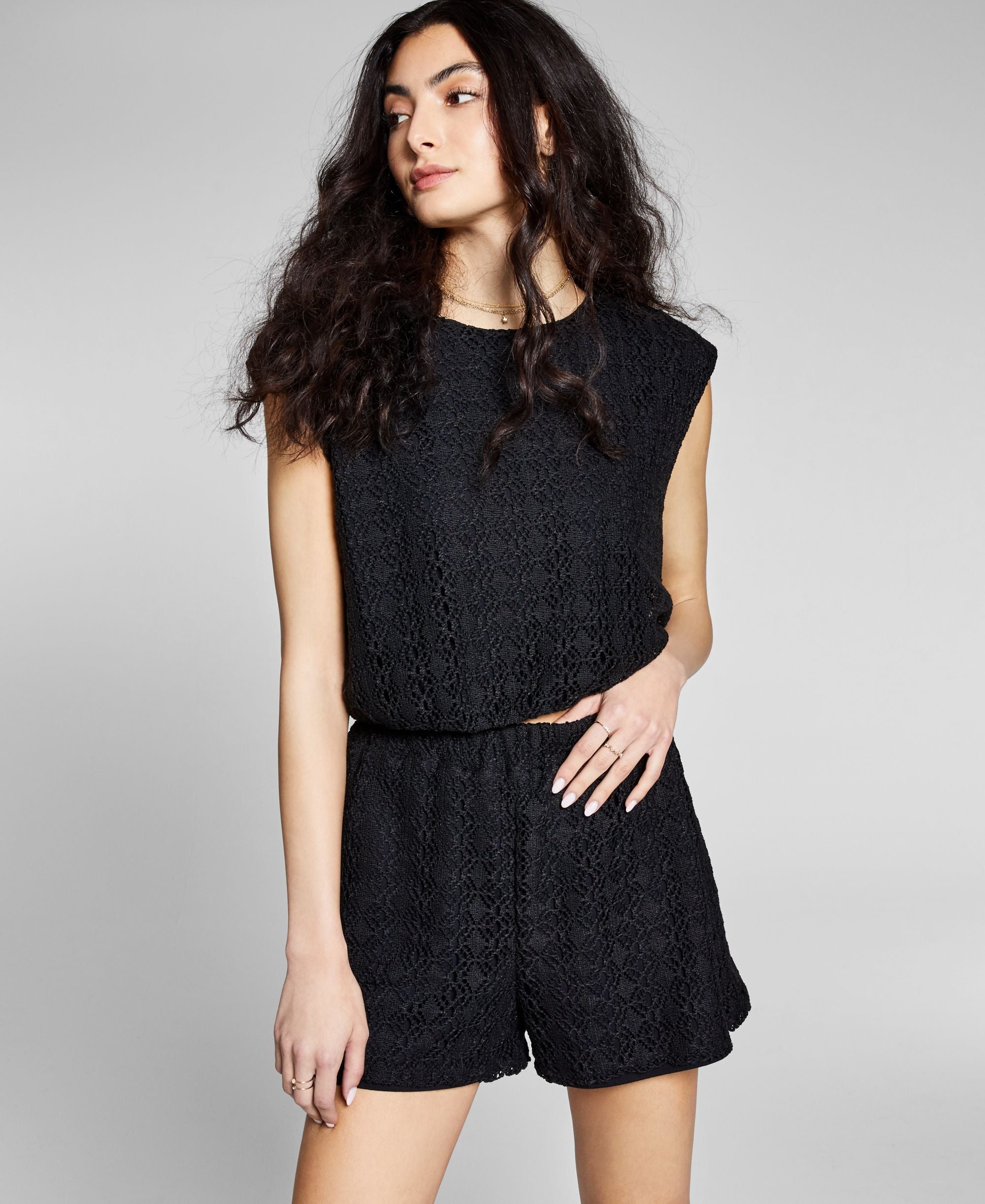 Now This Womens Crochet Premium Shorts