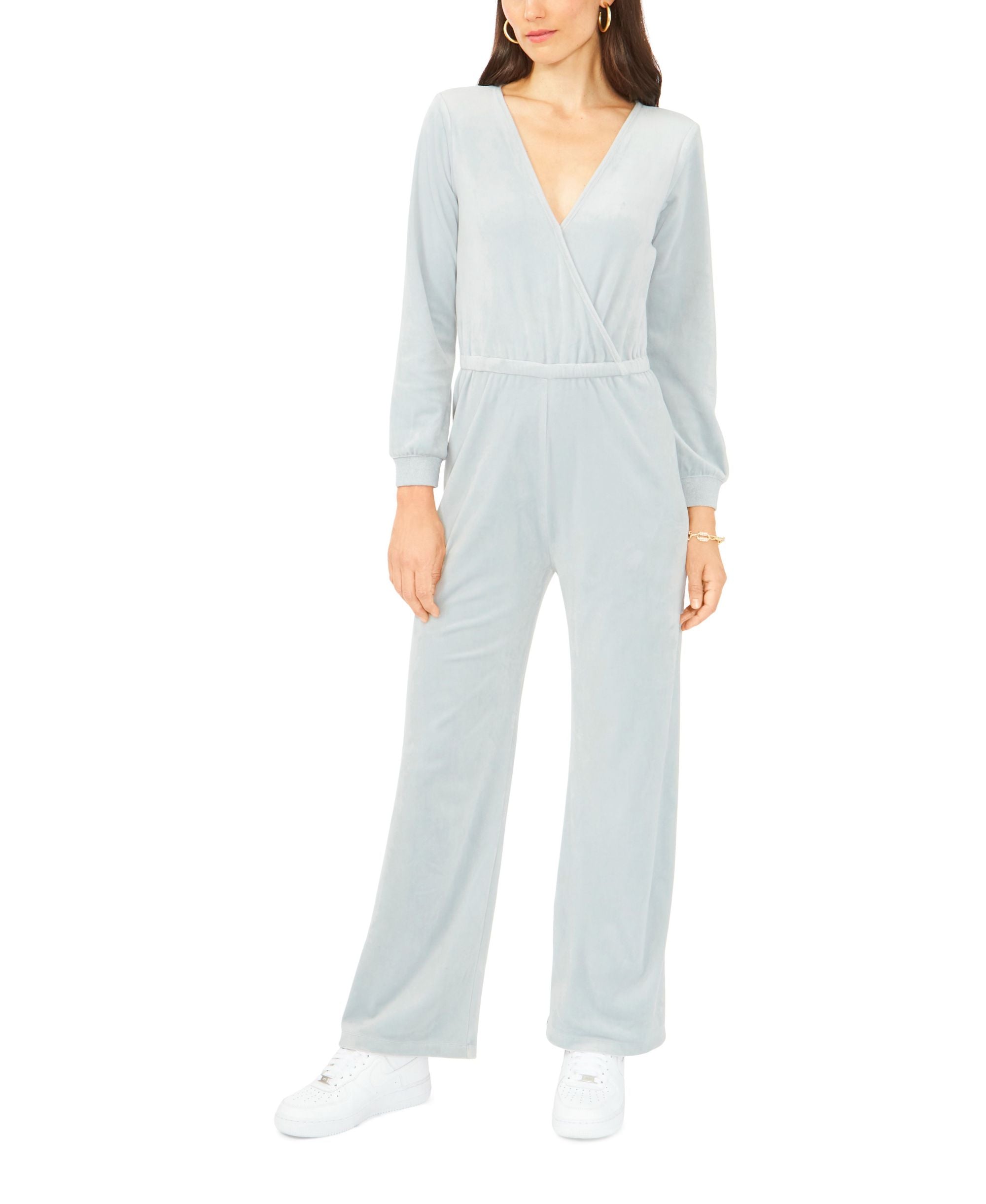 1.State Long-Sleeve Cross Front Jumpsuit
