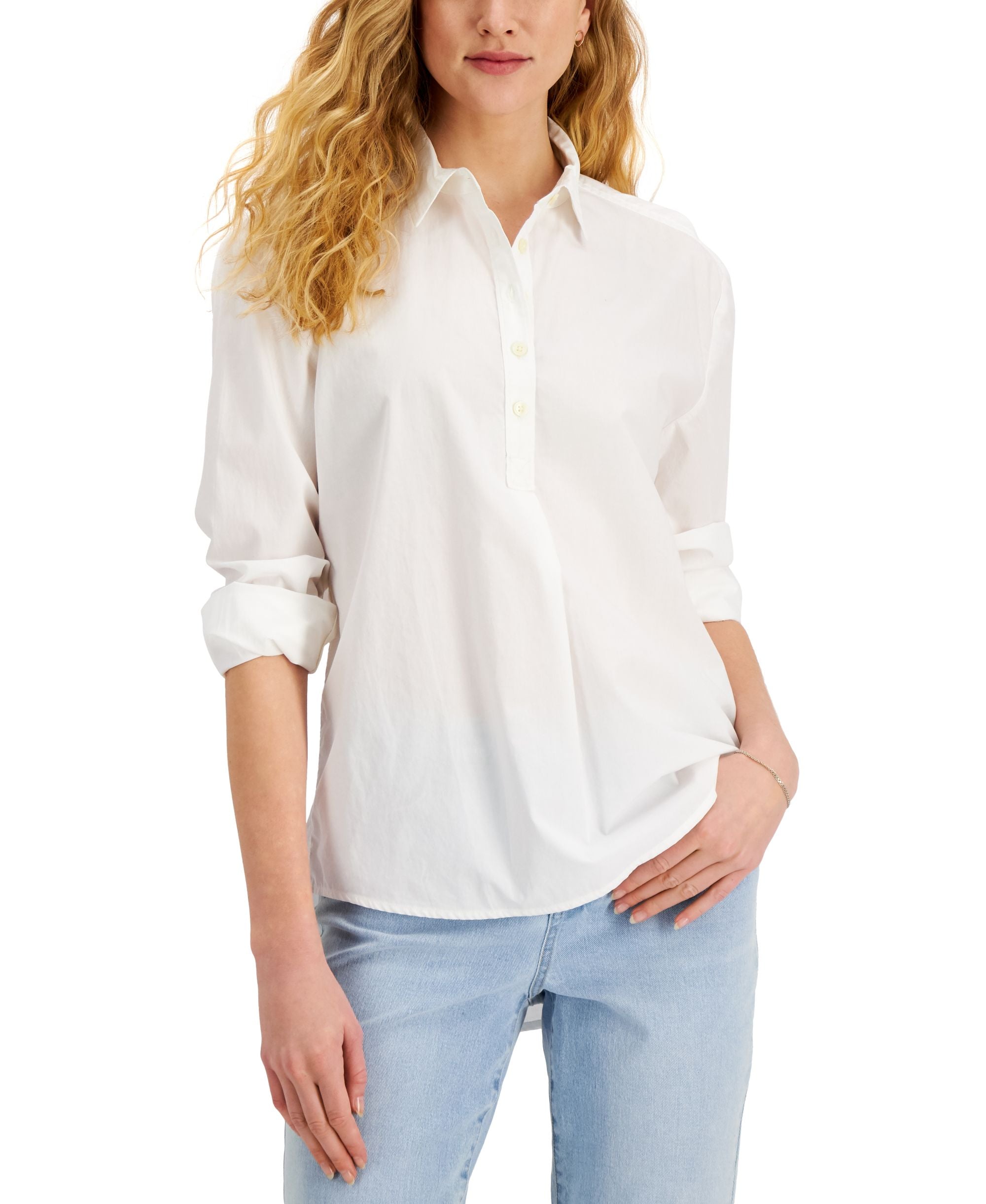 Style & Co Cotton Popover Modern Shirt