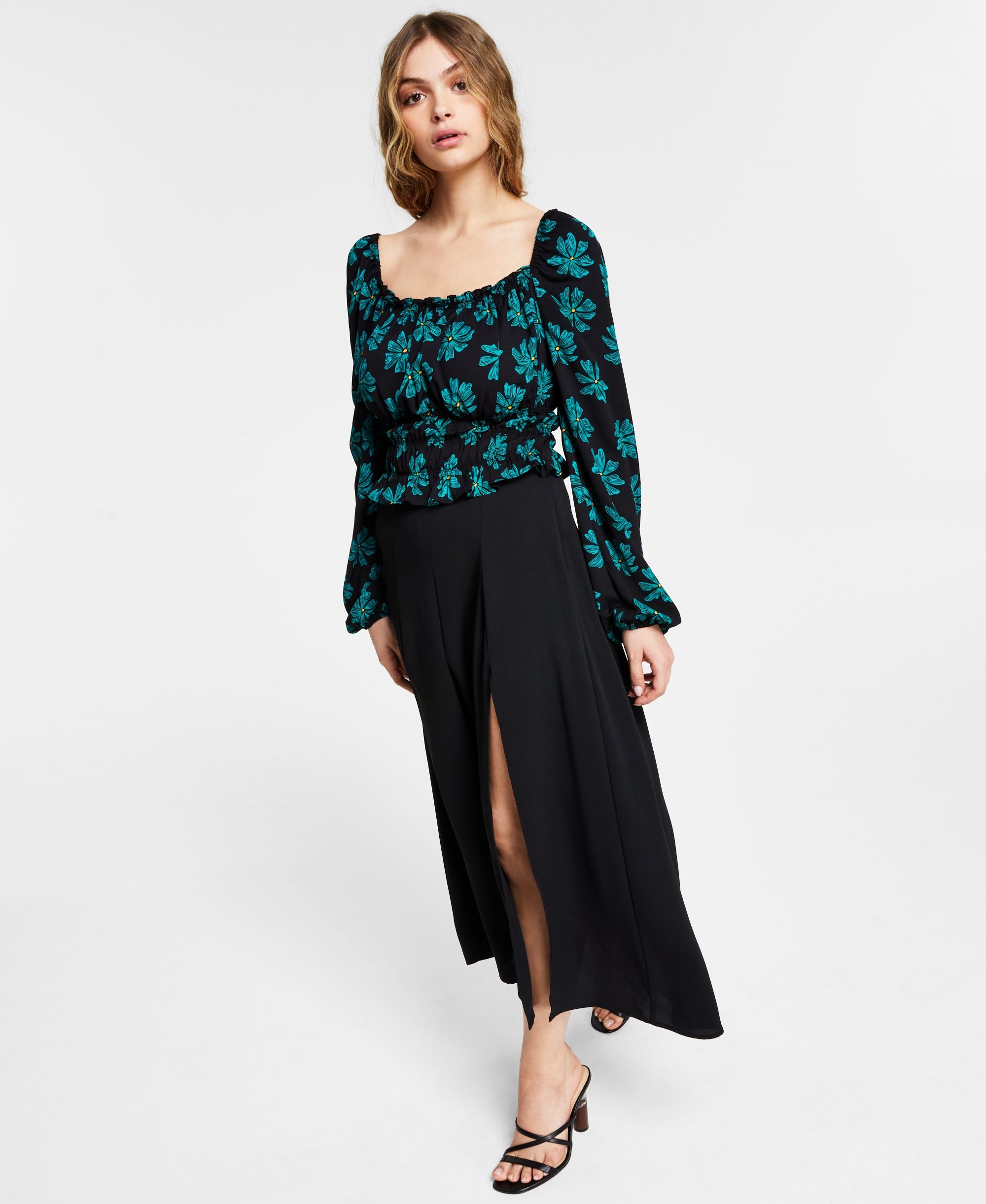 Slit Midi Modern Skirt