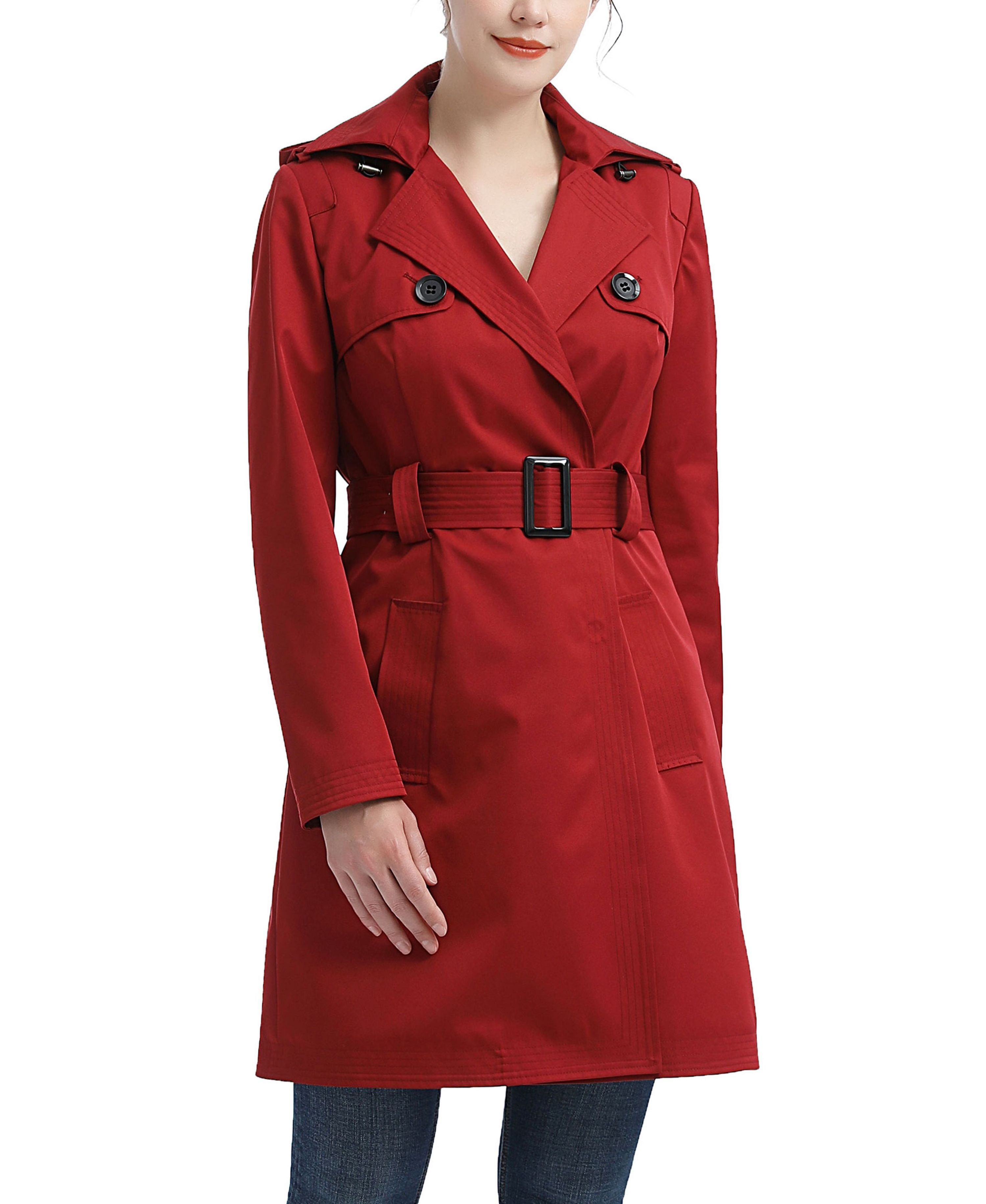 Women's Angie Water-Resistant Hooded Trench Coat