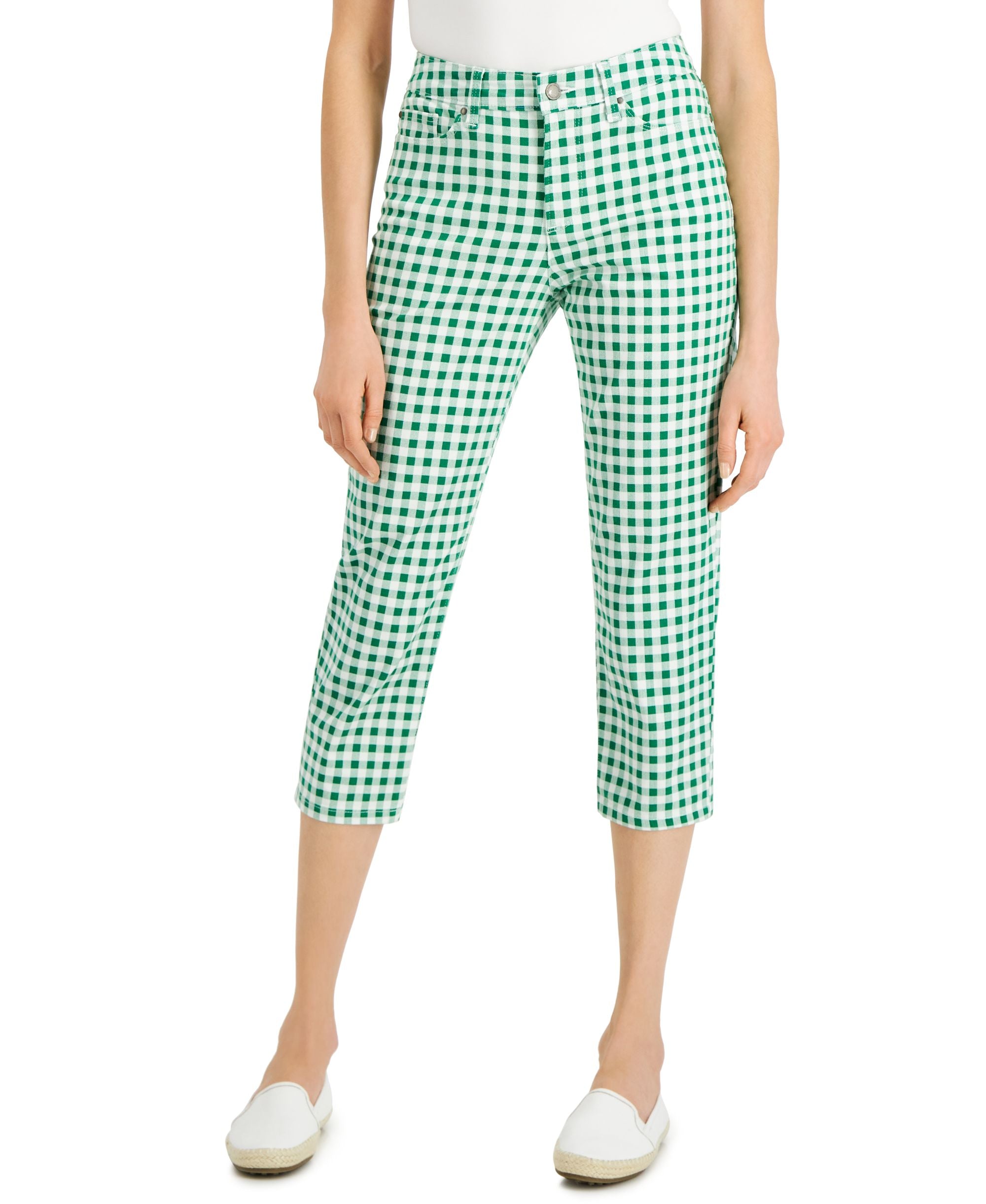 Charter Club Petite Printed Bristol Capri-Length Premium Jeans