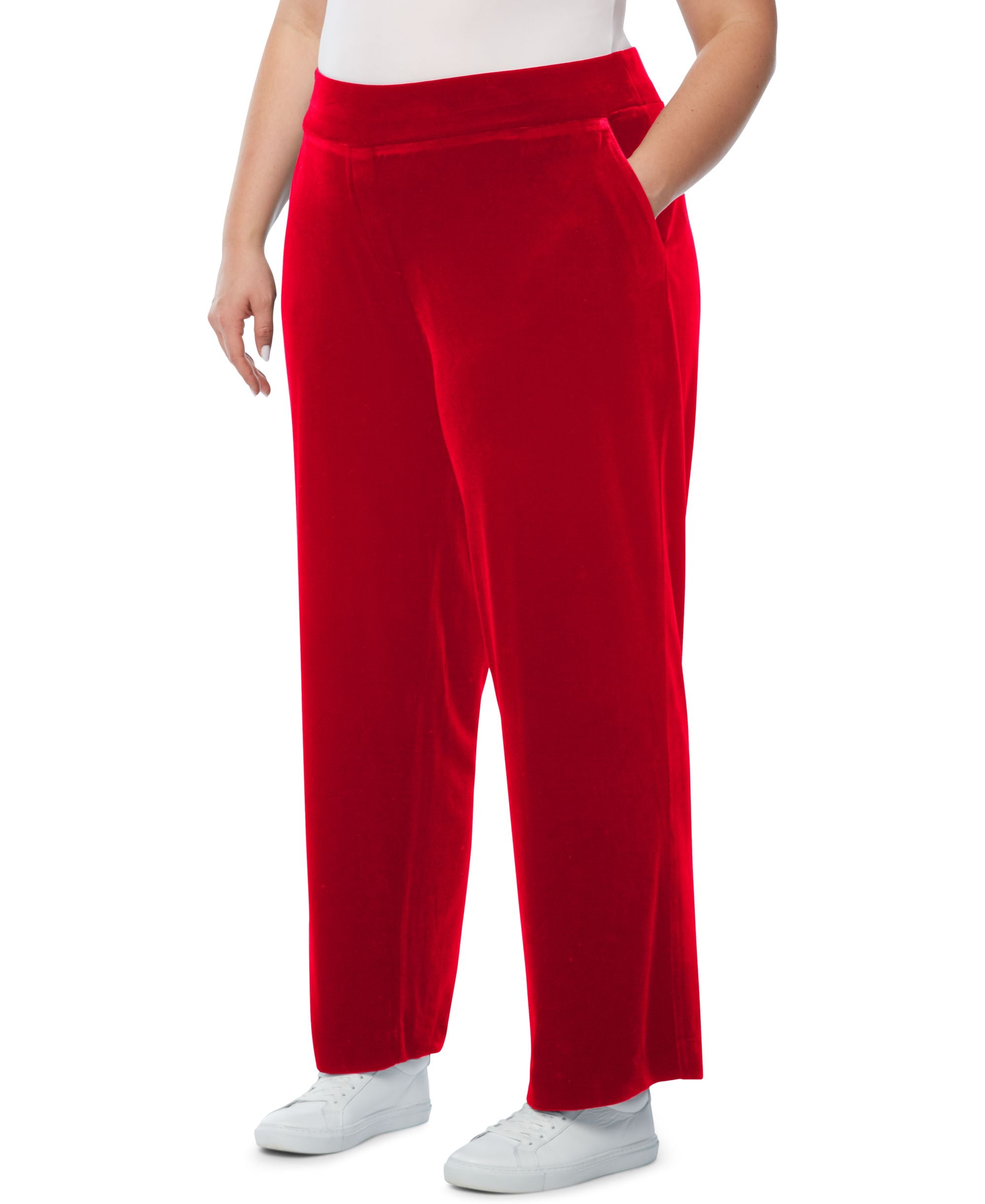 Jones New York Plus Size Comfort-Waist Velour Signature Pants