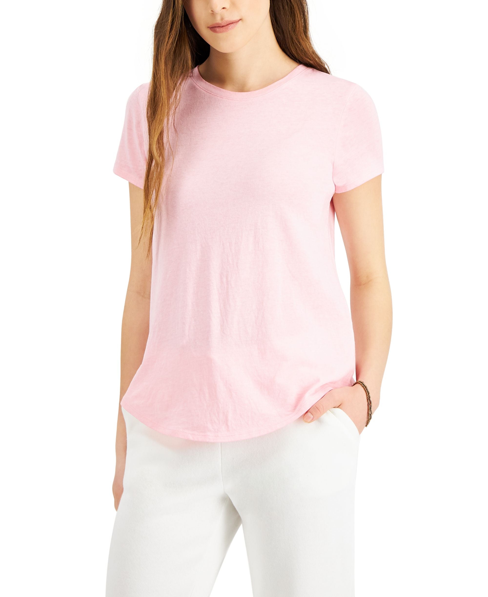 Style & Co Solid Burnout T-Modern Shirt