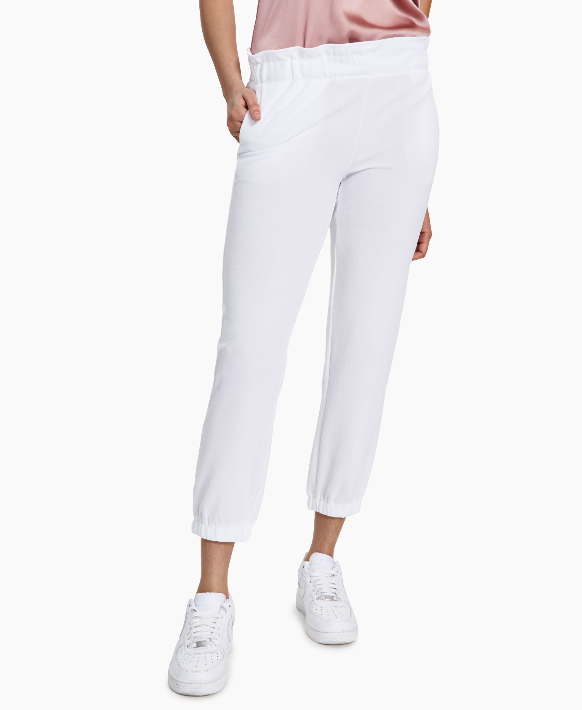 Bar III Petite Comfort-Waist Jogging Signature Pants