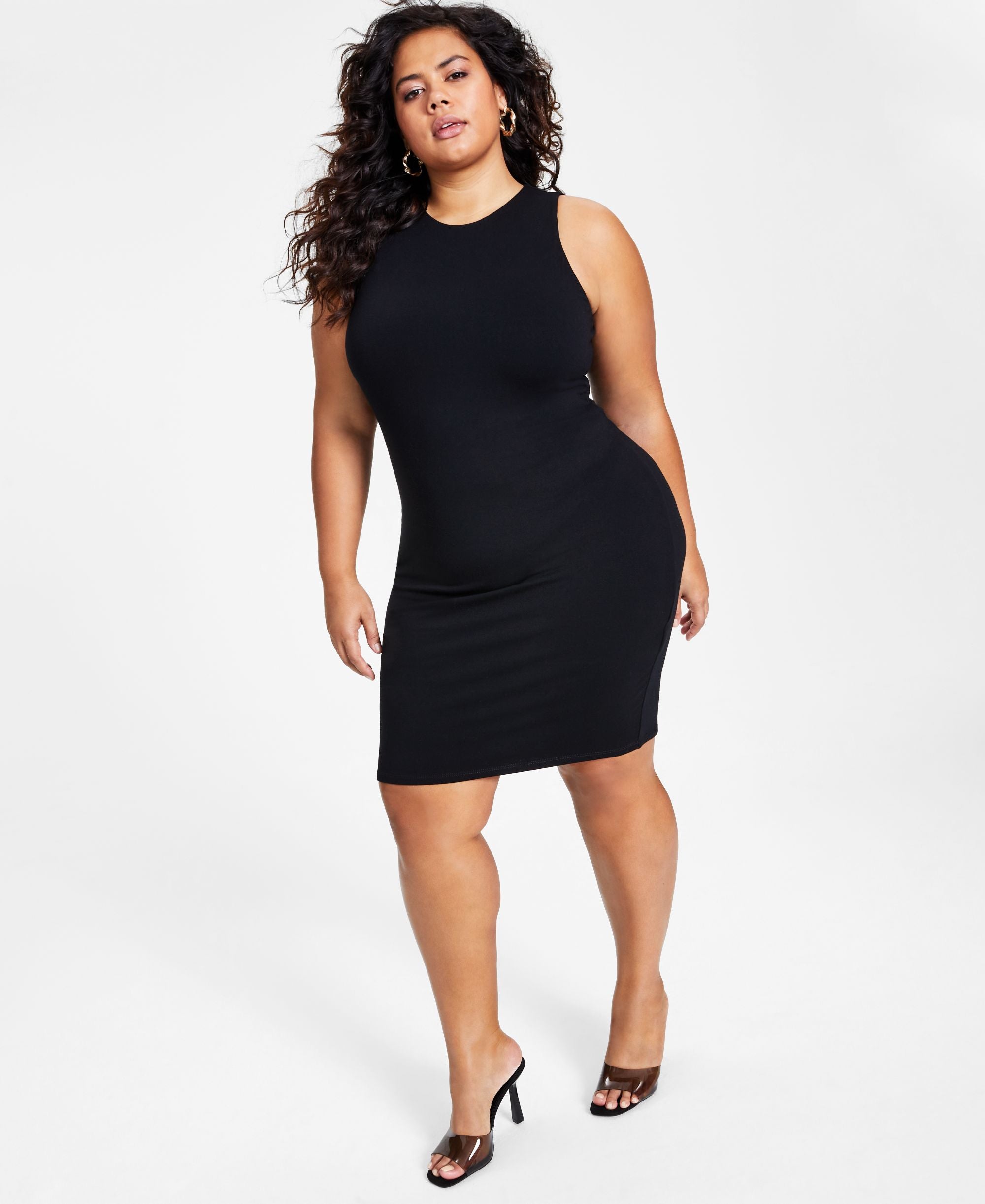Bar III Modern Plus Size Bodycon Crepe Dress