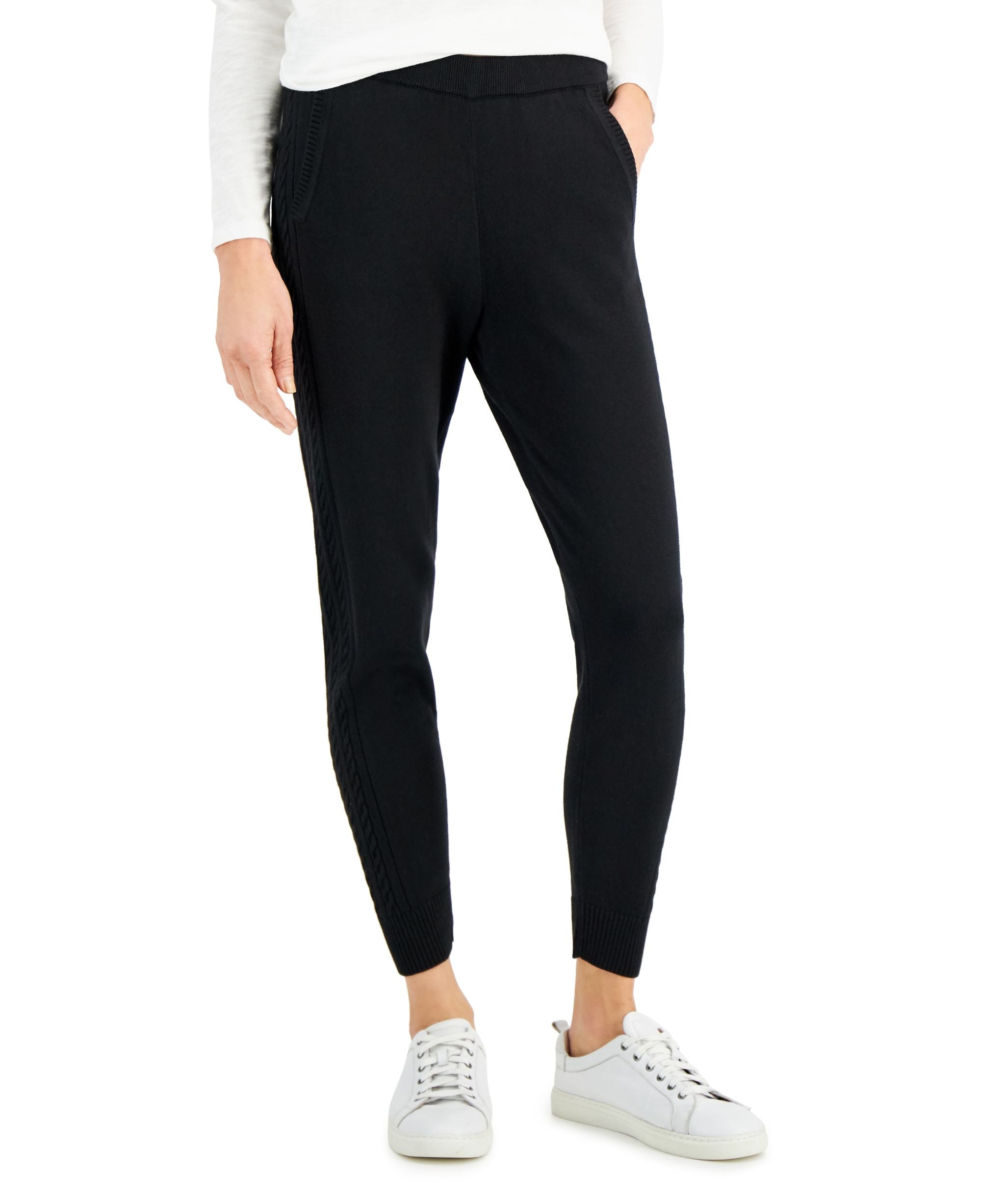 Charter Club Cable Knit Sweater Jogger Signature Pants
