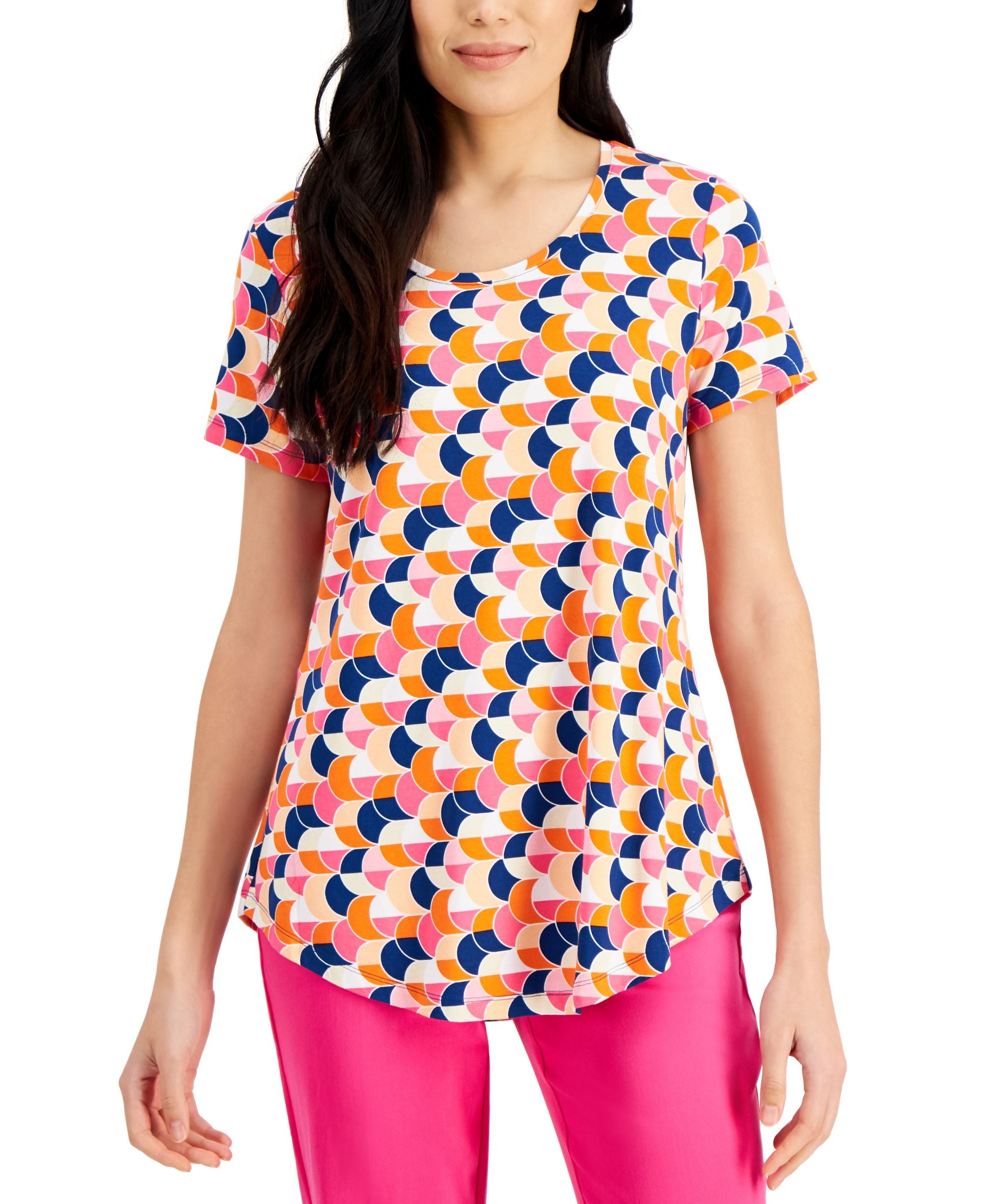 JM Collection Printed Premium Top