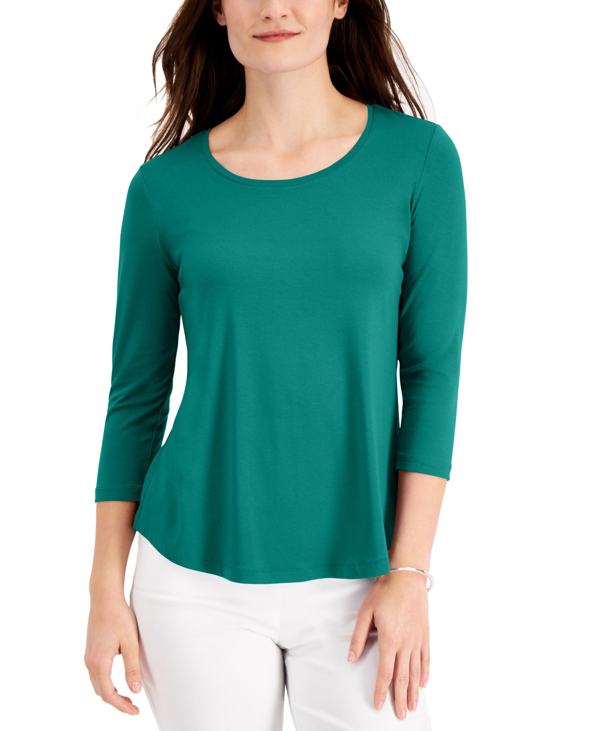 JM Collection 3/4 Sleeve Swing Premium Top