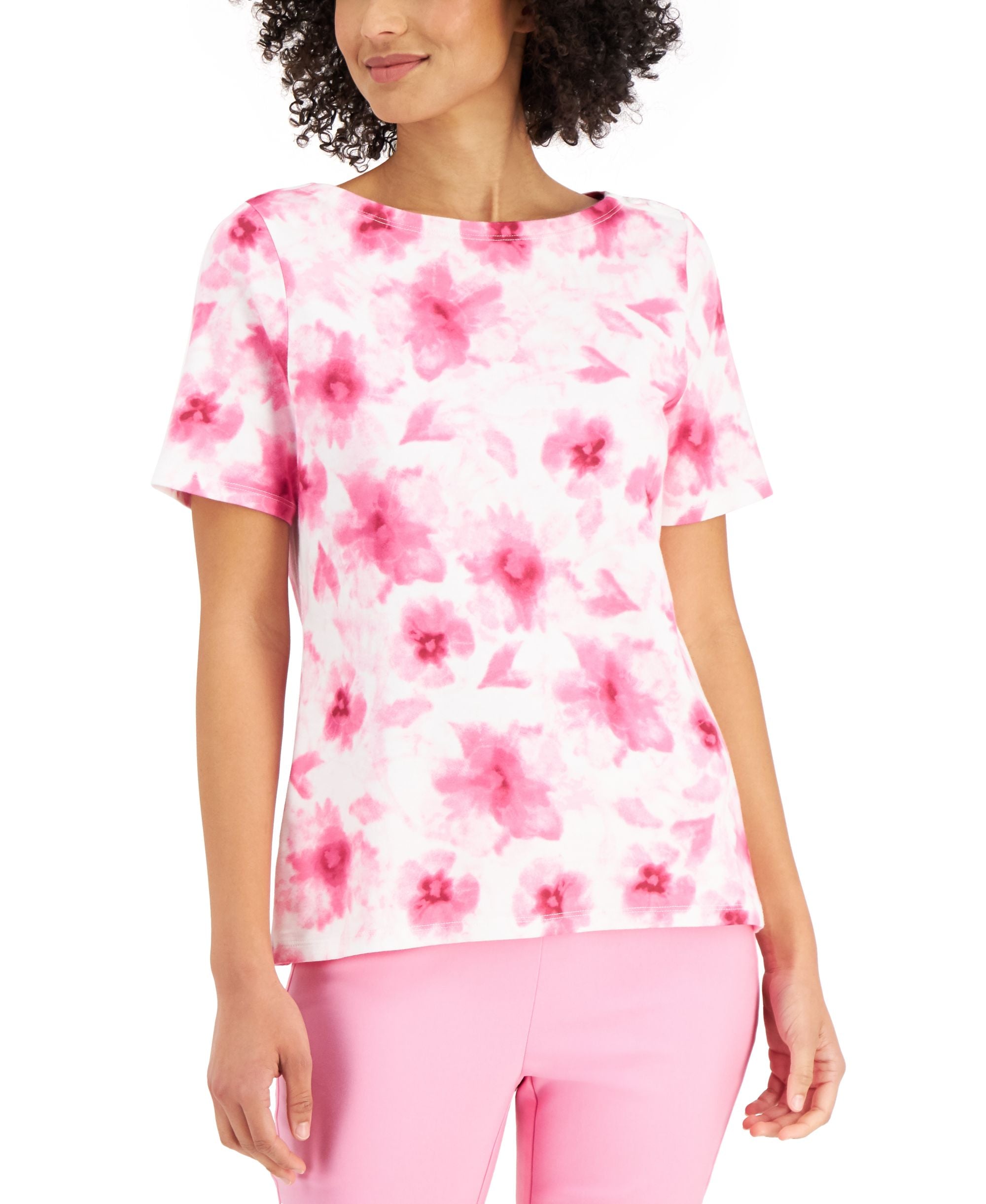 Charter Club Cotton Floral Print Premium Top