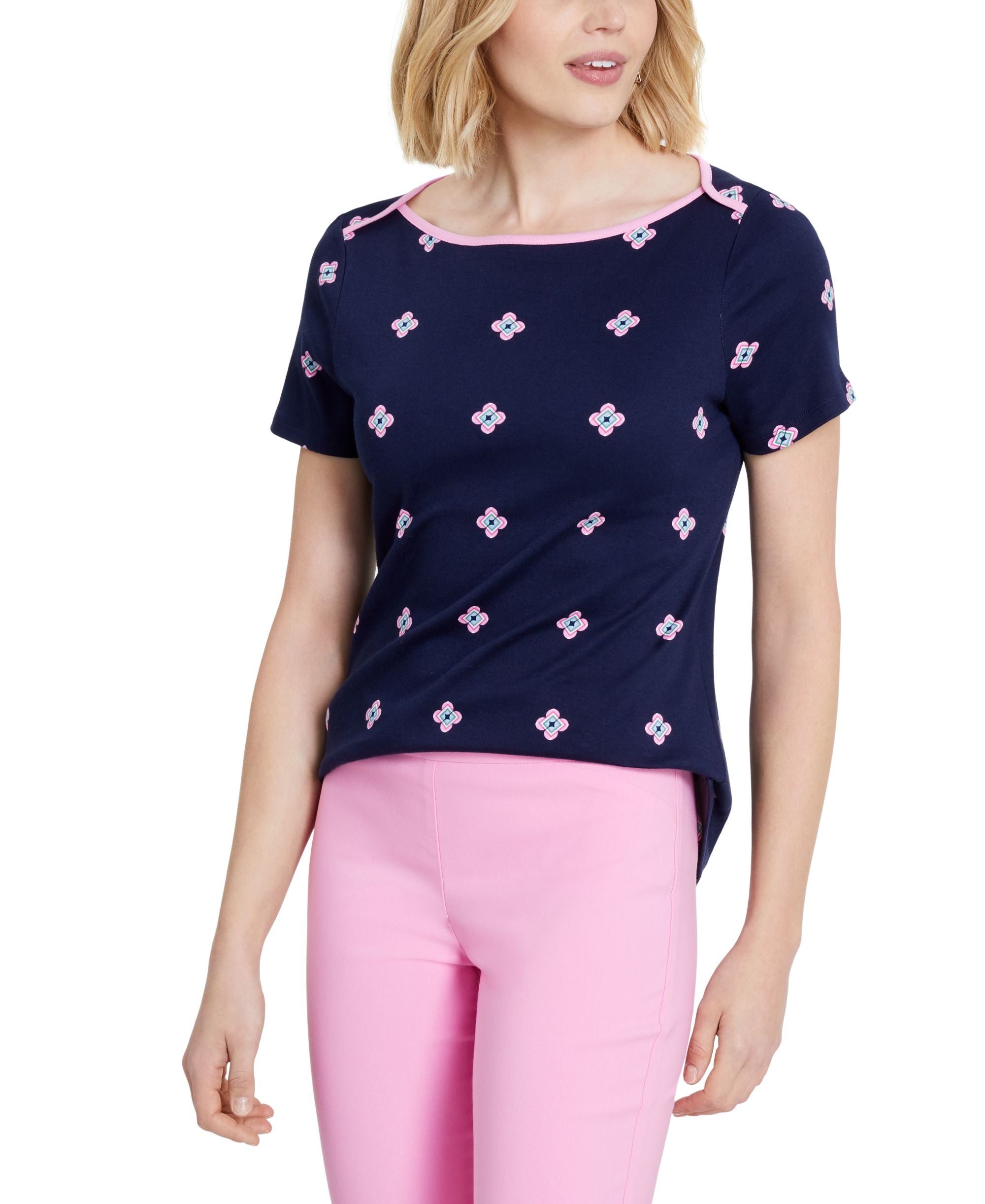Charter Club Cotton Printed Premium Top