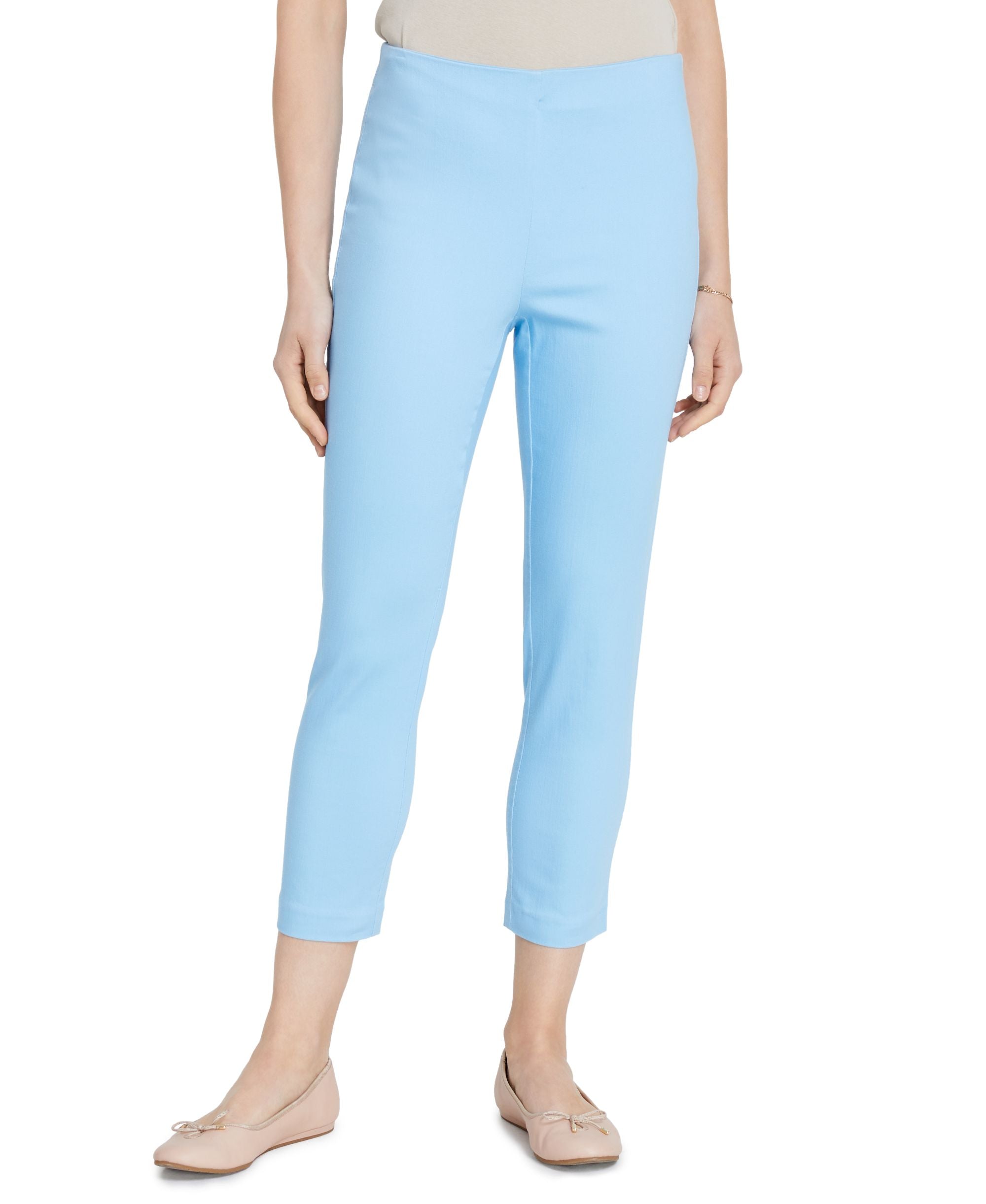 Charter Club Chelsea Twill Tummy Control Cropped Signature Pants