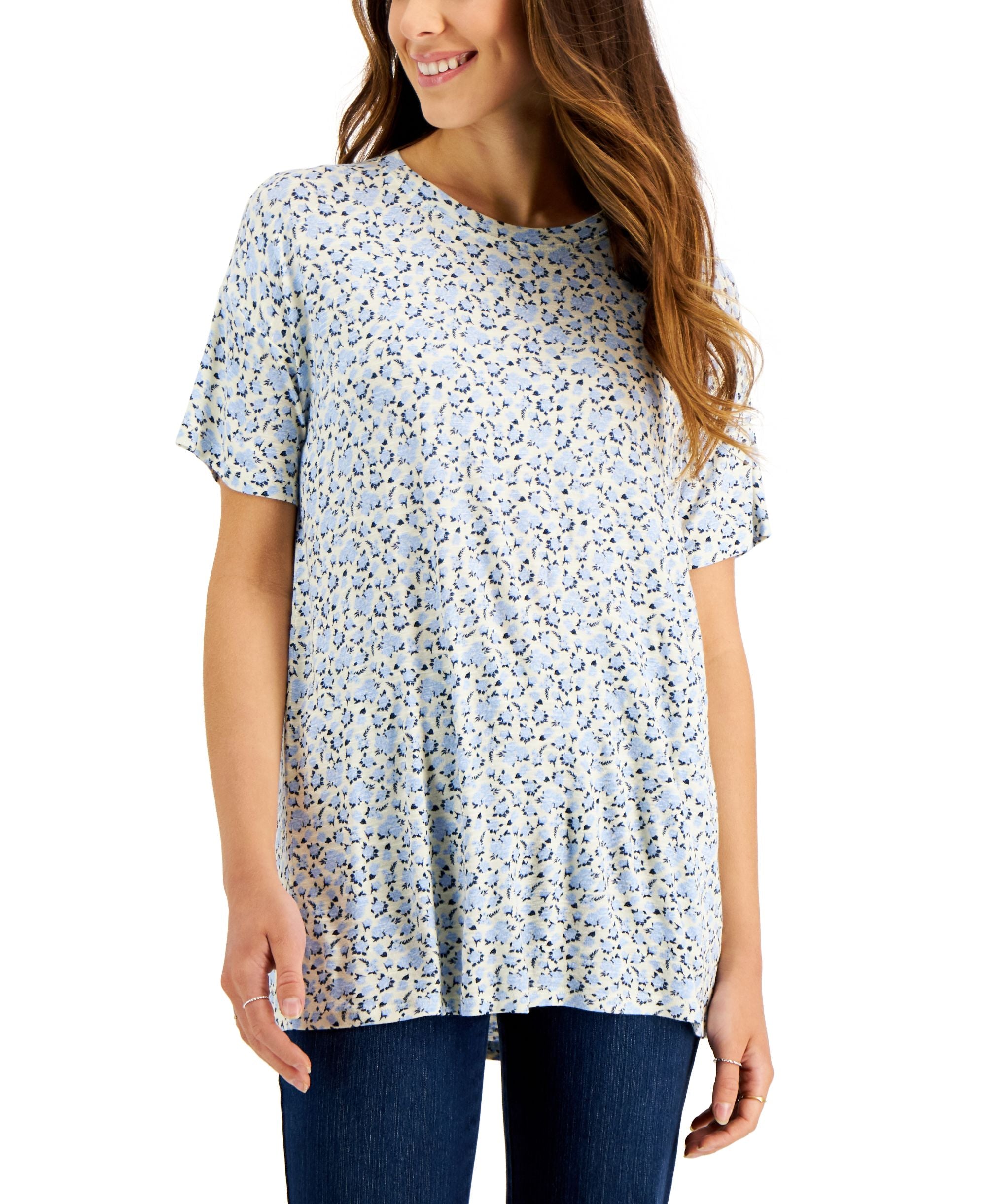Style & Co Printed Tunic T-Modern Shirt