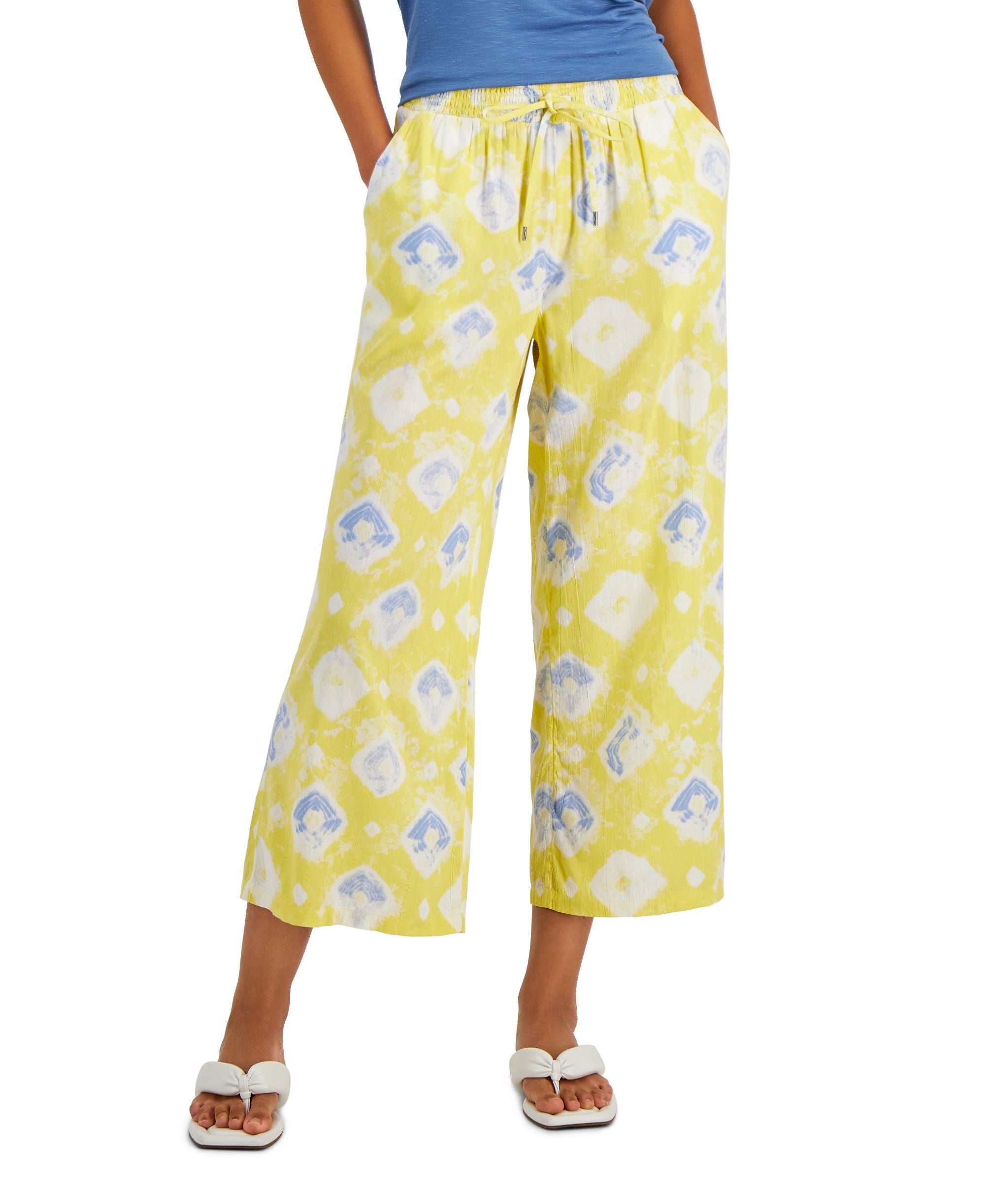 Style & Co Printed Wide-Leg Signature Pants
