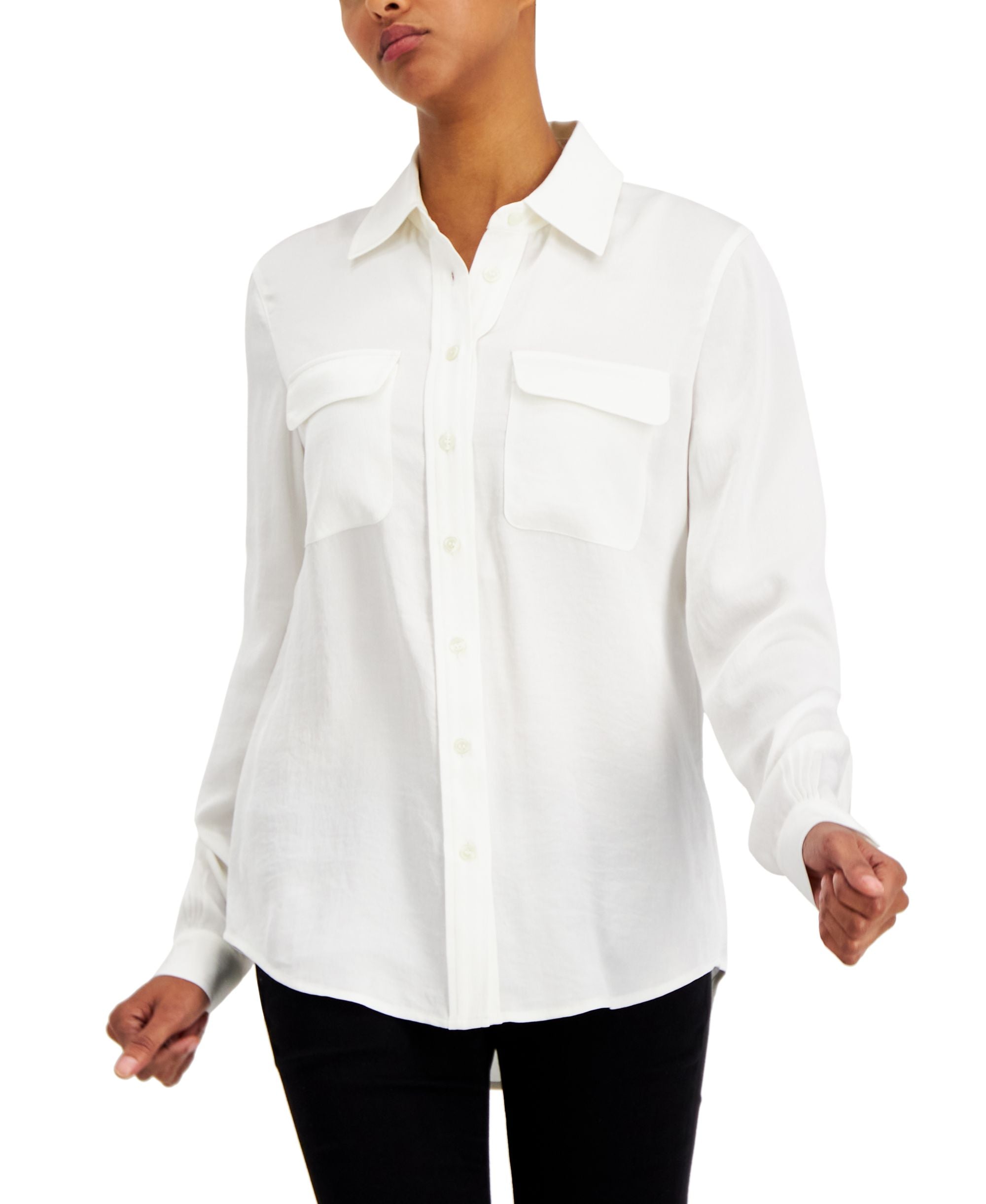 Alfani Satin Utility Modern Shirt