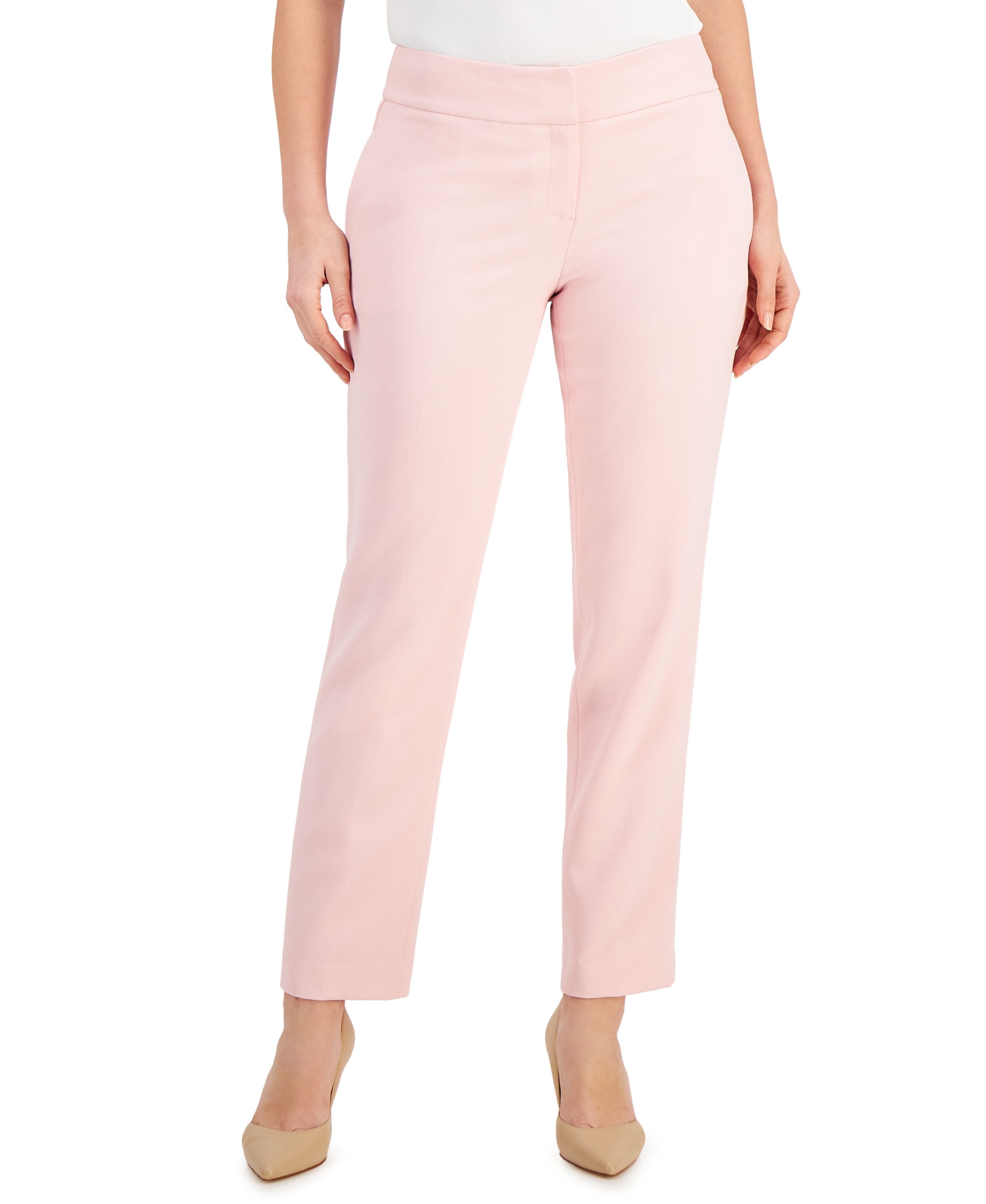 Women's Stretch-Crepe Straight-Leg Signature Pants