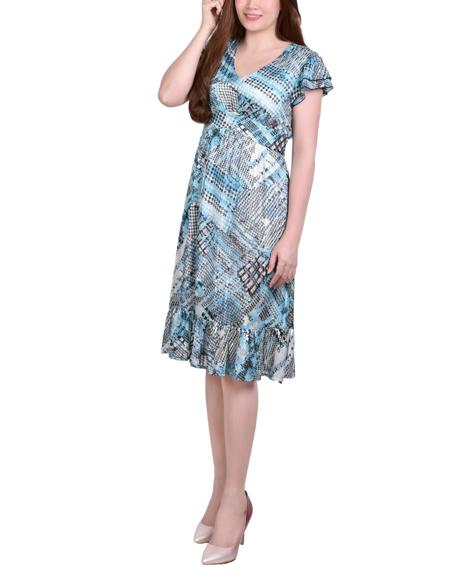 Petite Shadow Stripe Dress