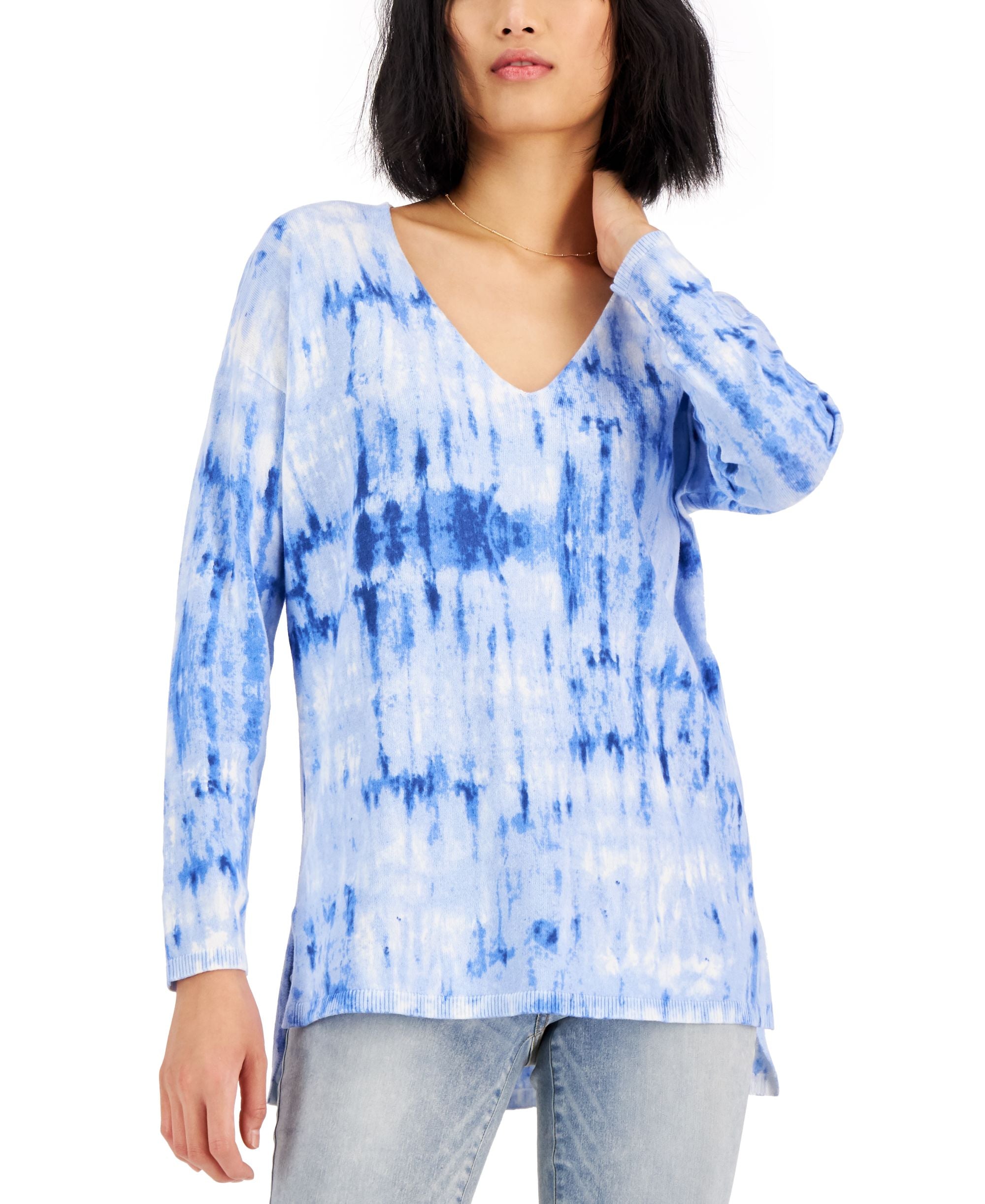 International Concepts Womens Solid V Neck Sweater