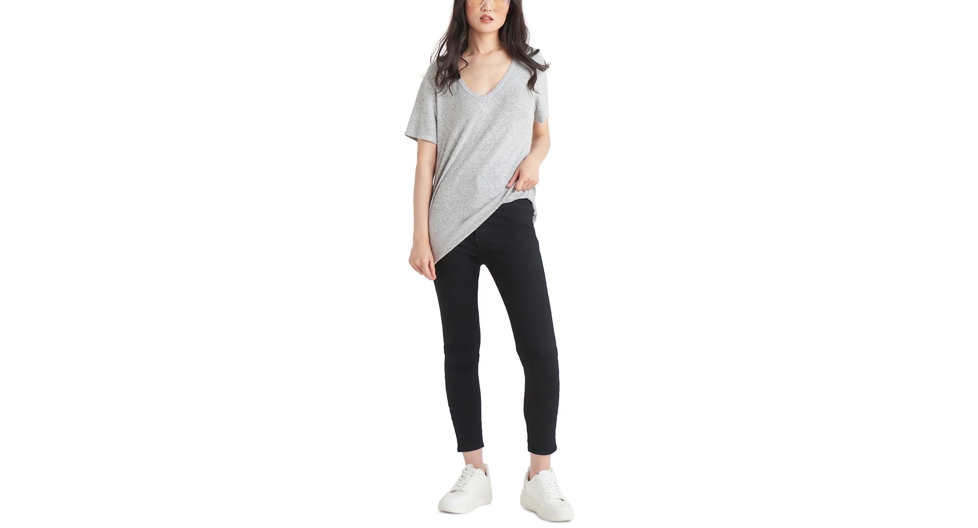 Black Tape Soft Heather Knit T-Modern Shirt