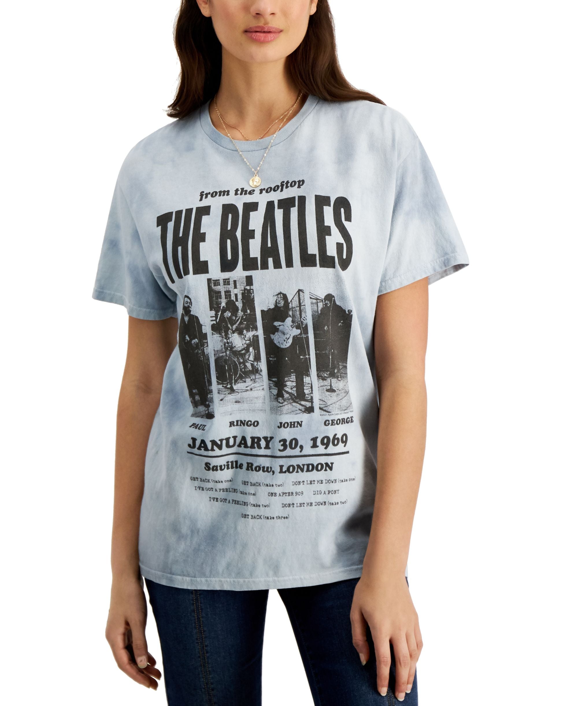 Junk Food Juniors Tie Dyed Beatles Graphic T-Modern Shirt