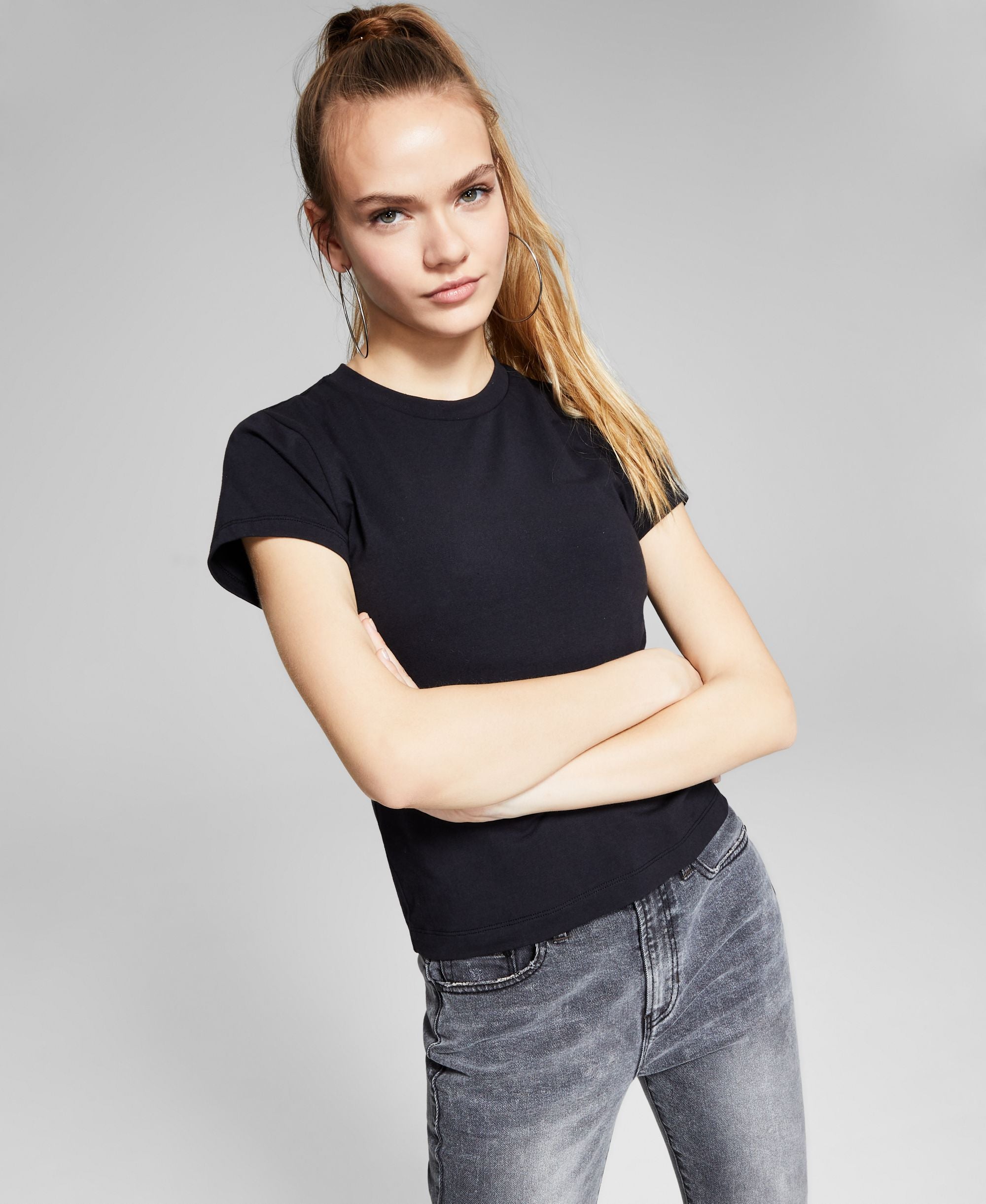 Now This Womens Slim-Cut Fit T-Modern Shirt