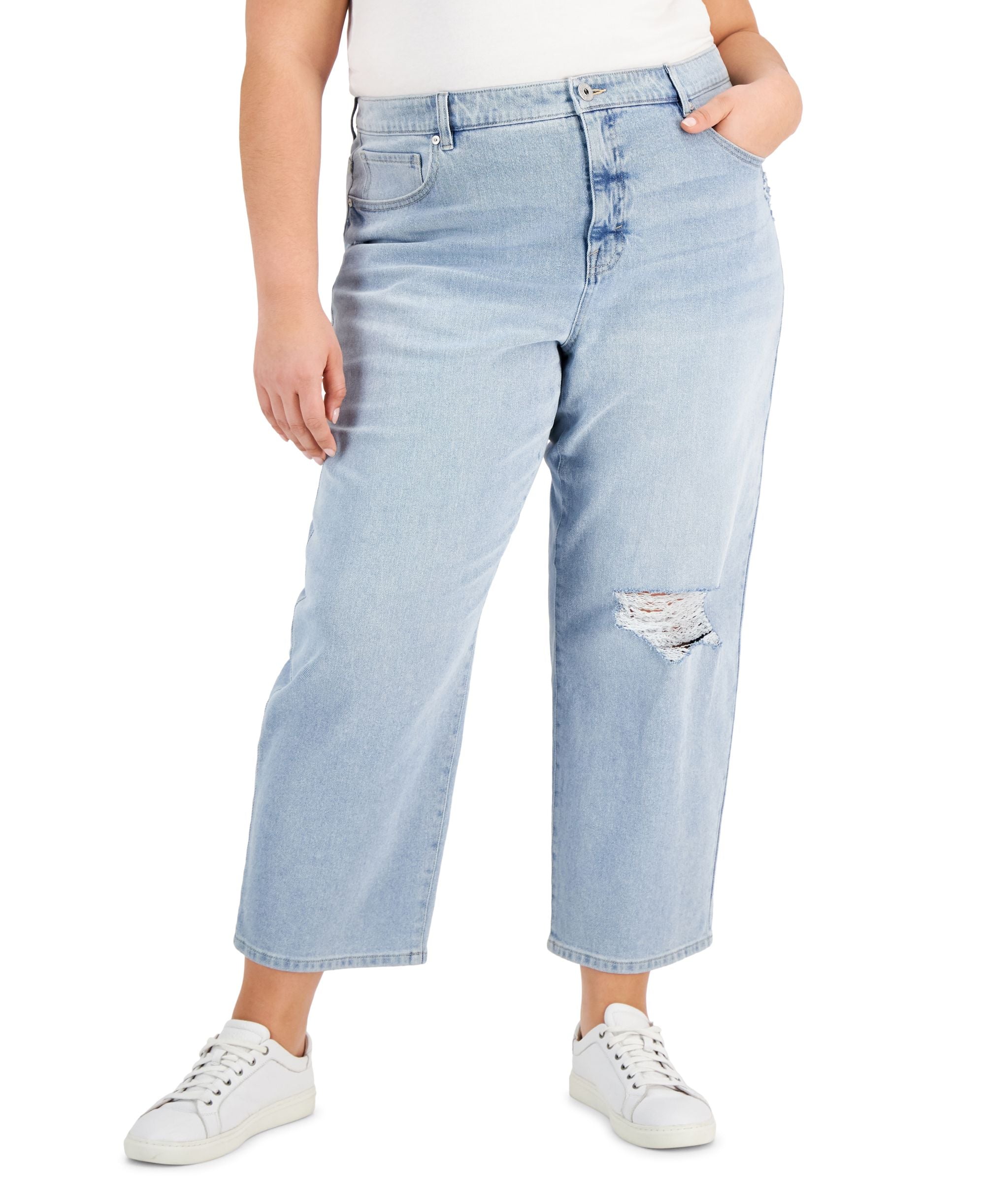 Style & Co Plus Size High Rise Mom Premium Jeans