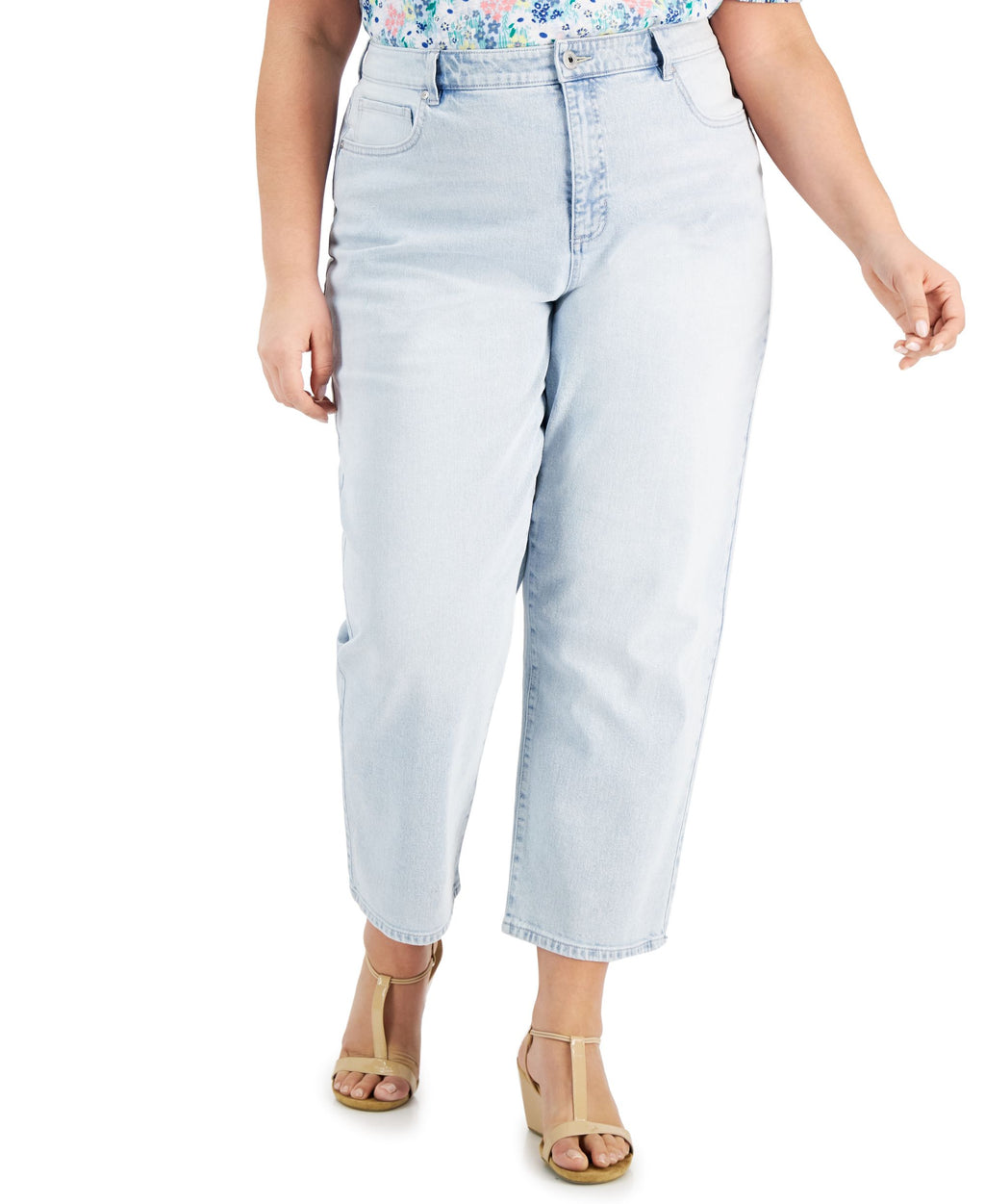 Style & Co Plus Size High Rise Mom Premium Jeans