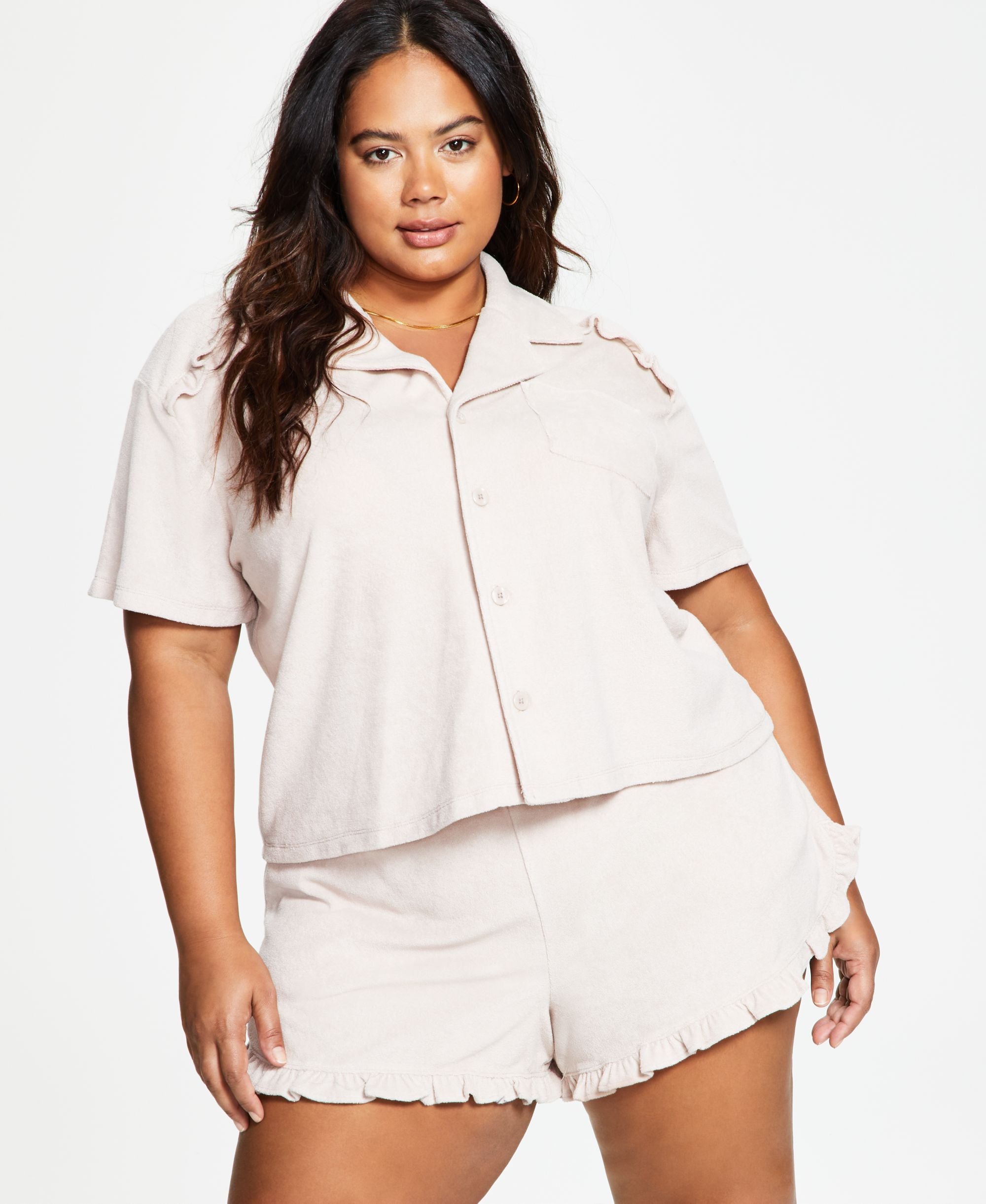Bar III Modern Plus Size Short-Sleeve Modern Shirt