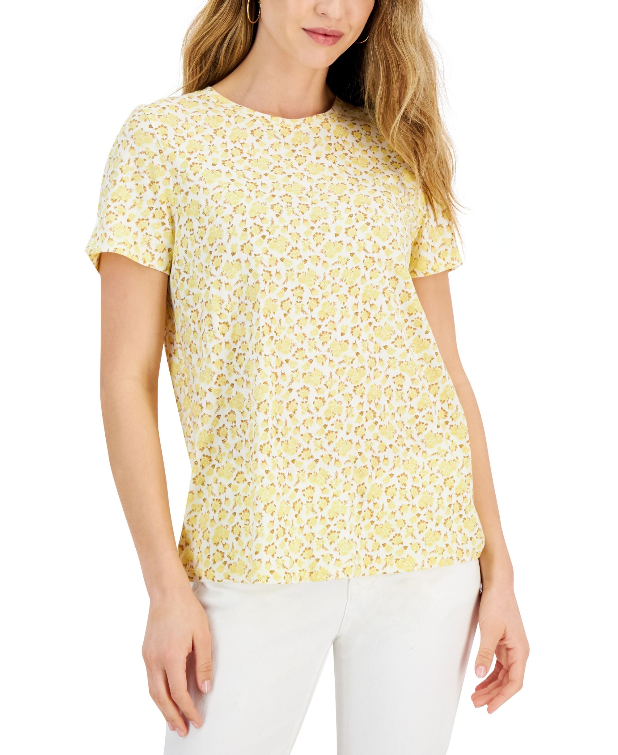 Style & Co Floral Cotton T-Modern Shirt
