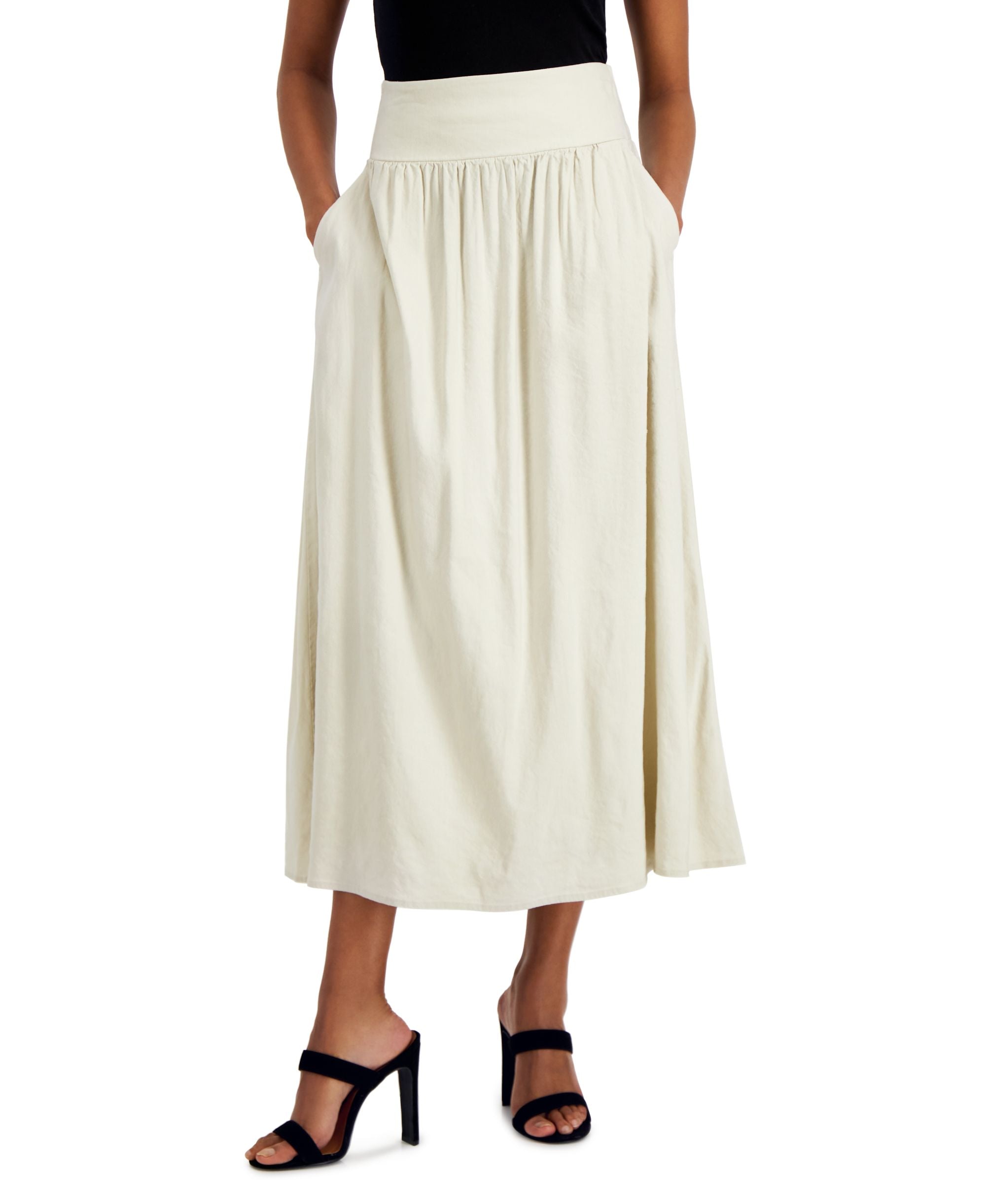 Alfani Comfort-Waist Midi Modern Skirt