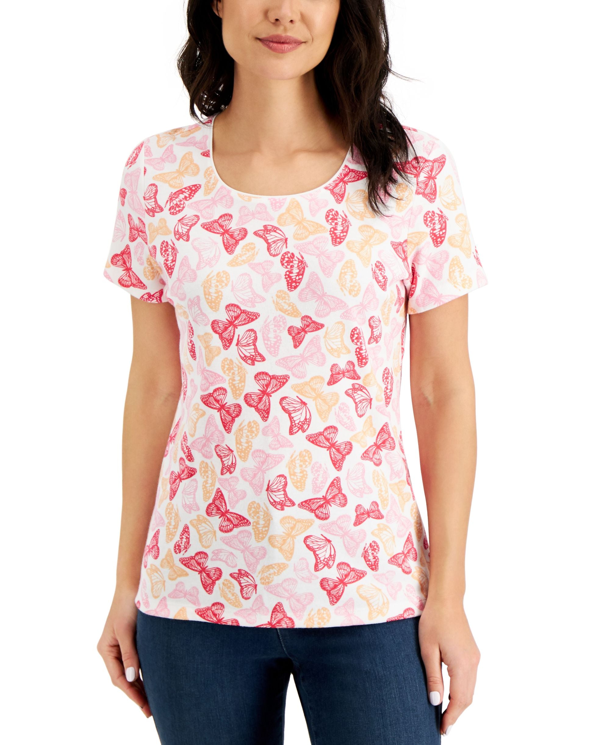 Karen Scott Butterfly Bonanza T-Modern Shirt