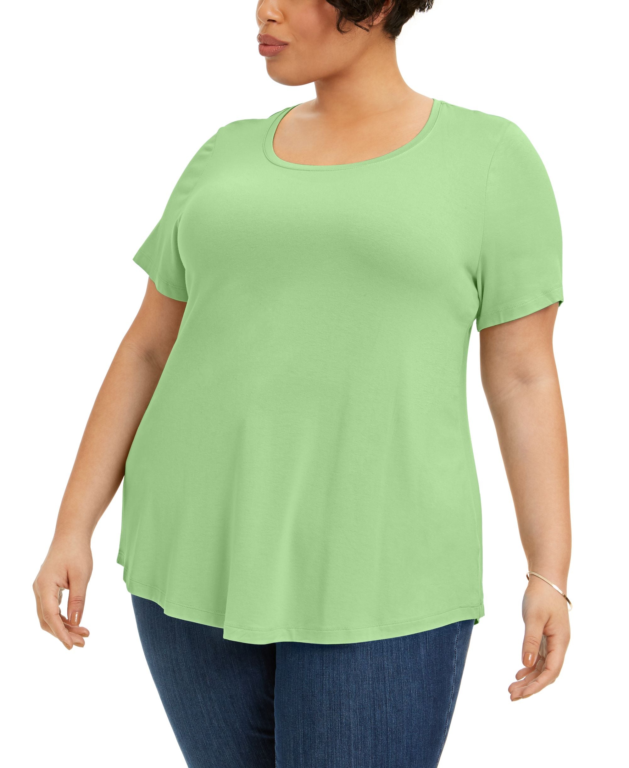 JM Collection Plus Size Short-Sleeve Premium Top