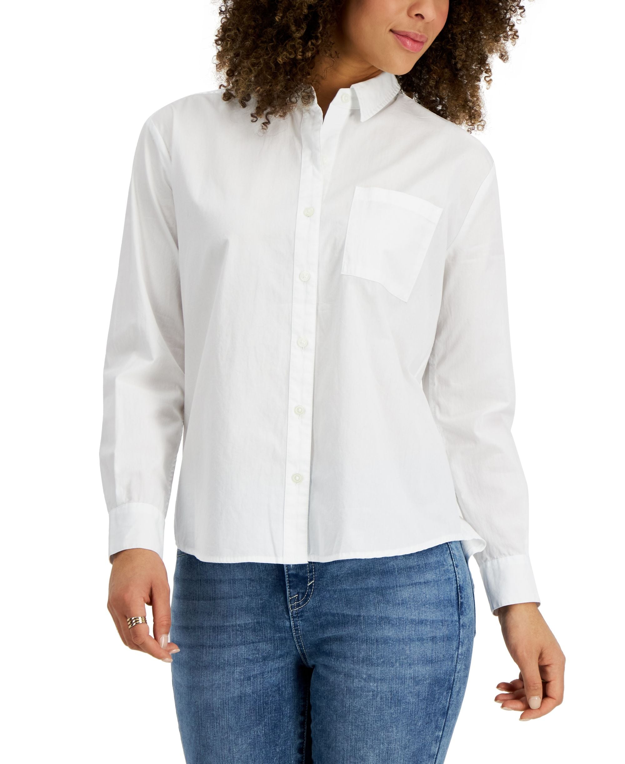 Style & Co Womens Cotton Modern Shirt