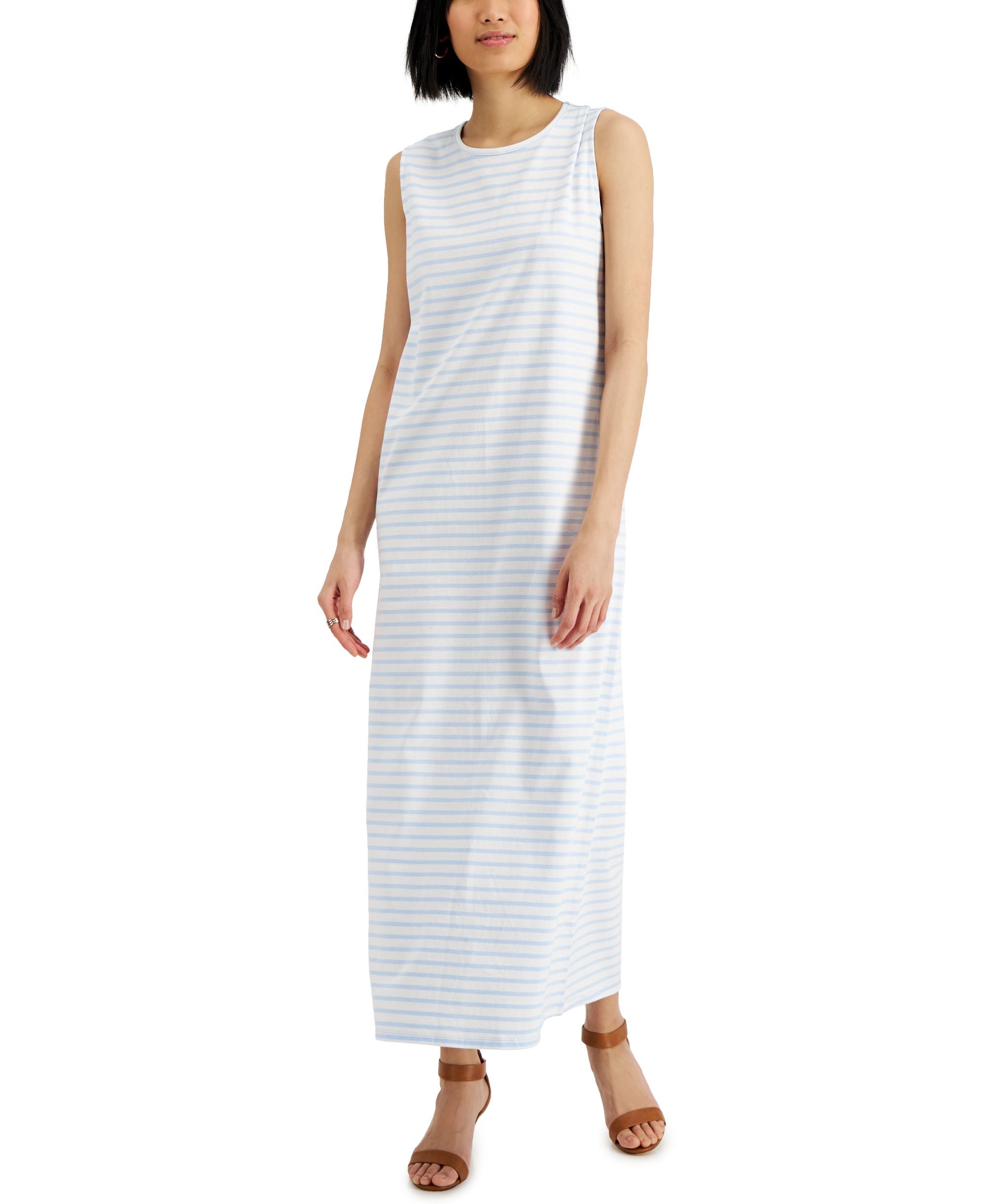 Style & Co Womens Cotton Camo Tank Premium Top Dress