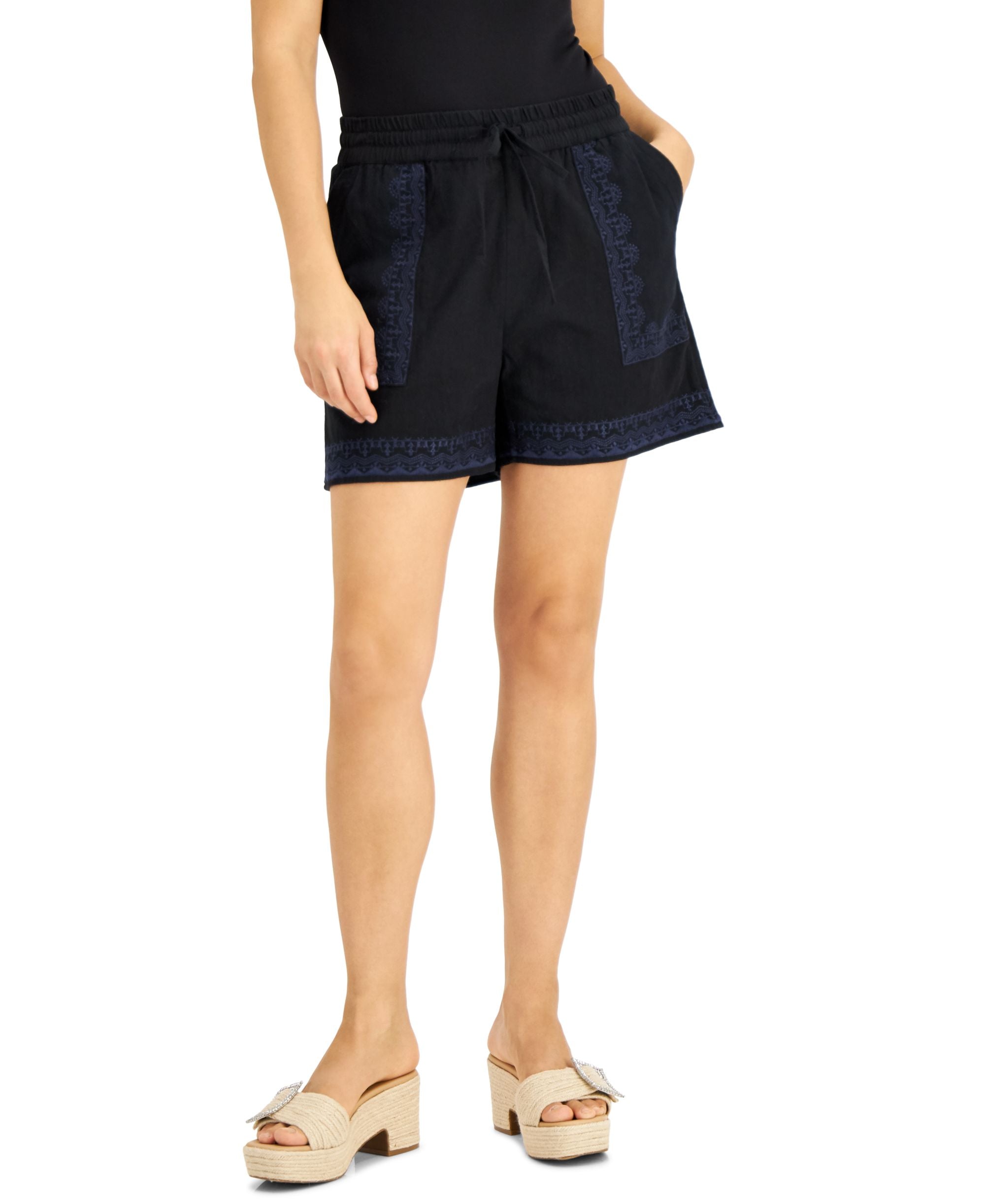 INC International Concepts Cotton Embroidered Premium Shorts