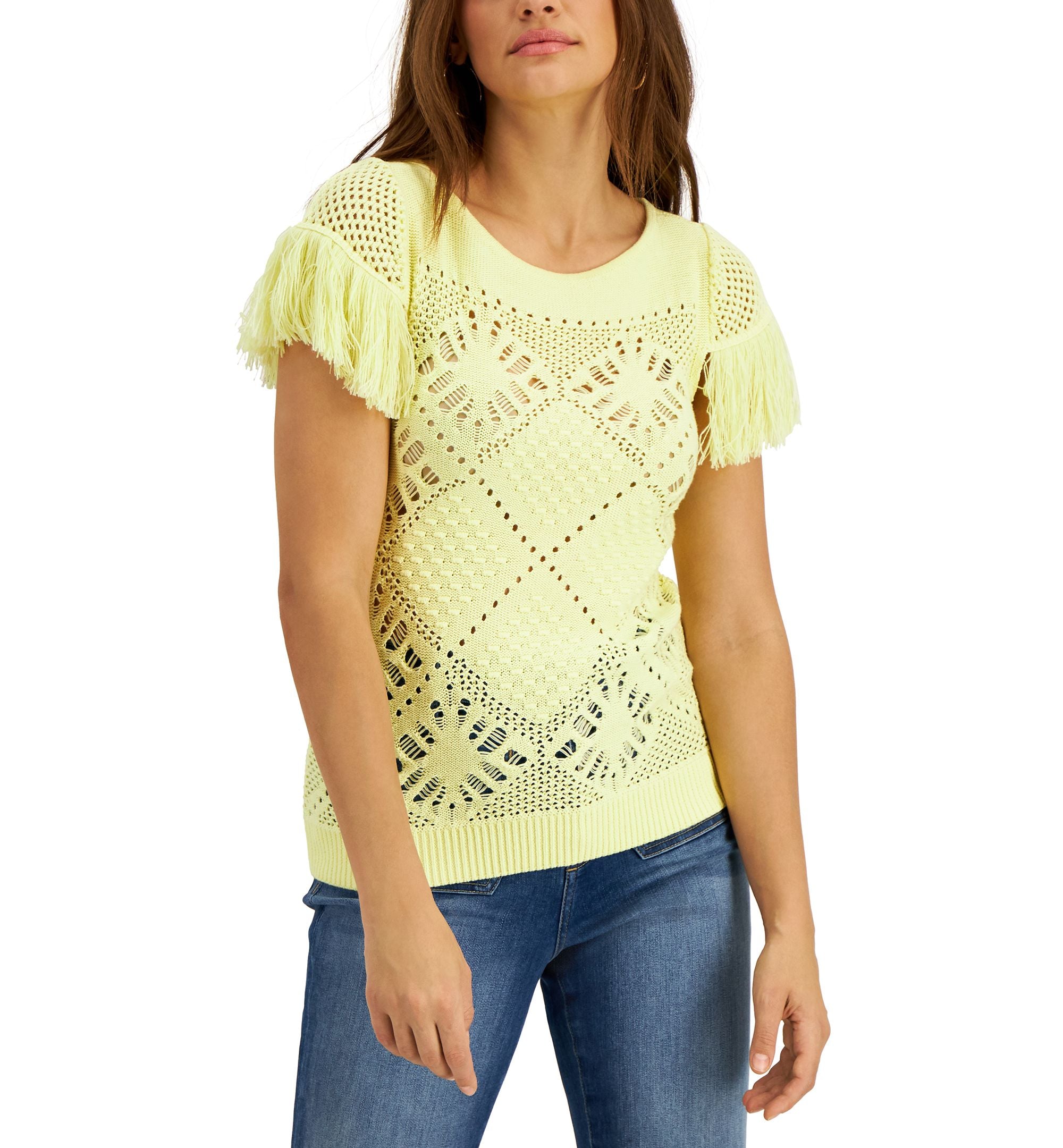 INC International Concepts Womens Open Knit Sweater