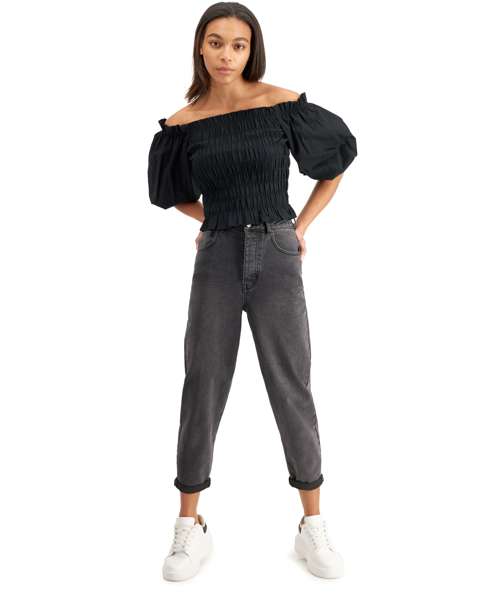 Now This Womens Cotton Off The Shoulder Premium Top