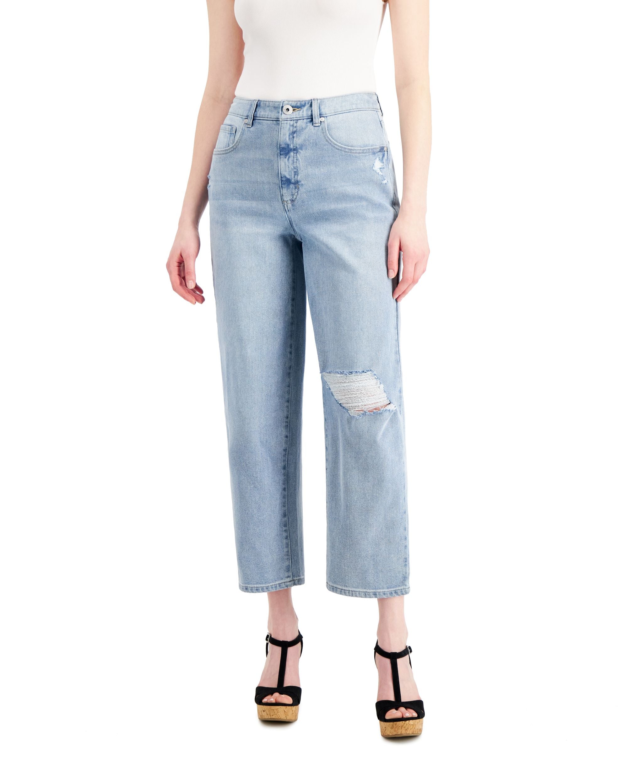 Style & Co Womens Straight-Cut Mom Premium Jeans