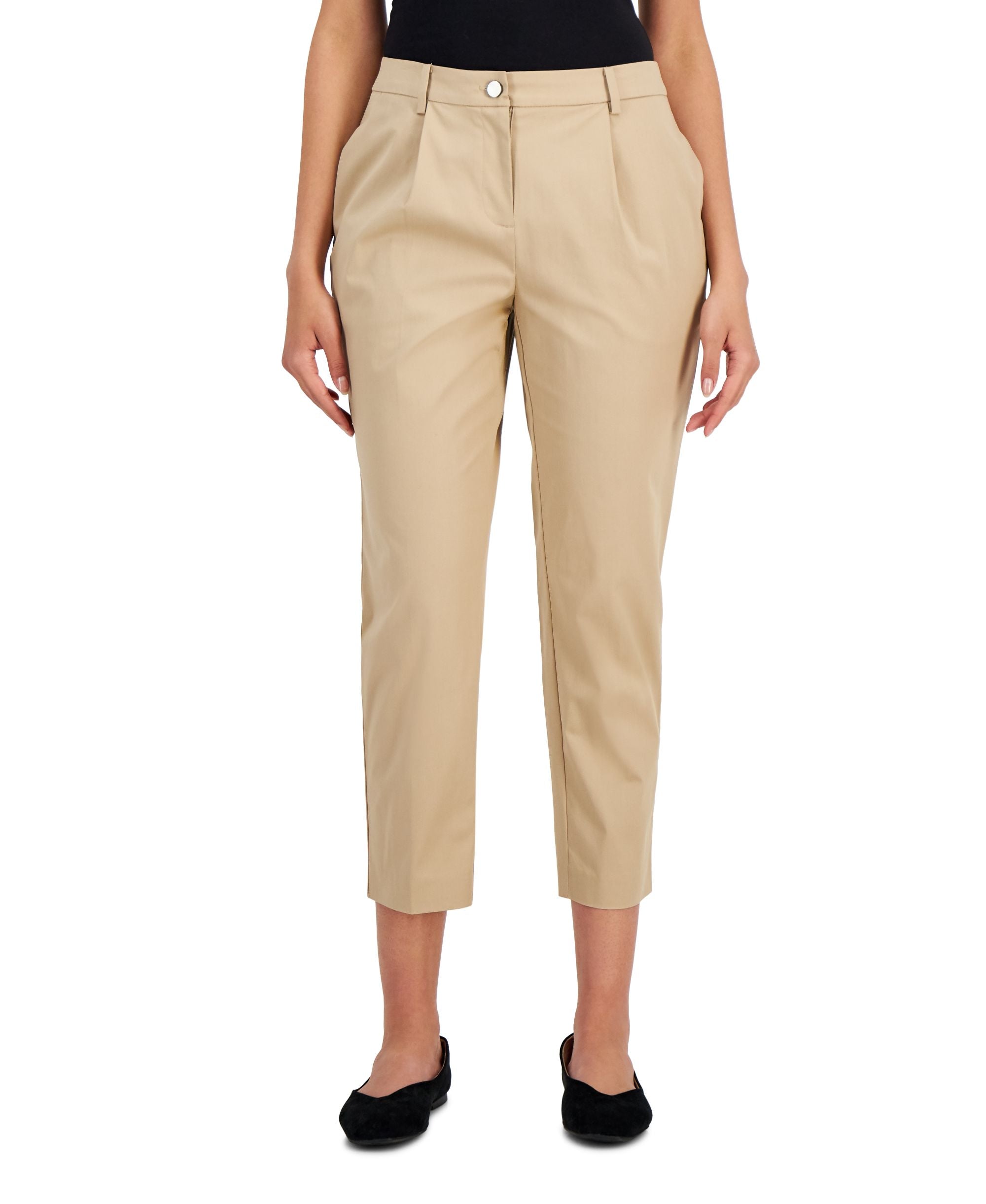 Alfani Petite Pleated Tapered Leg Signature Pants