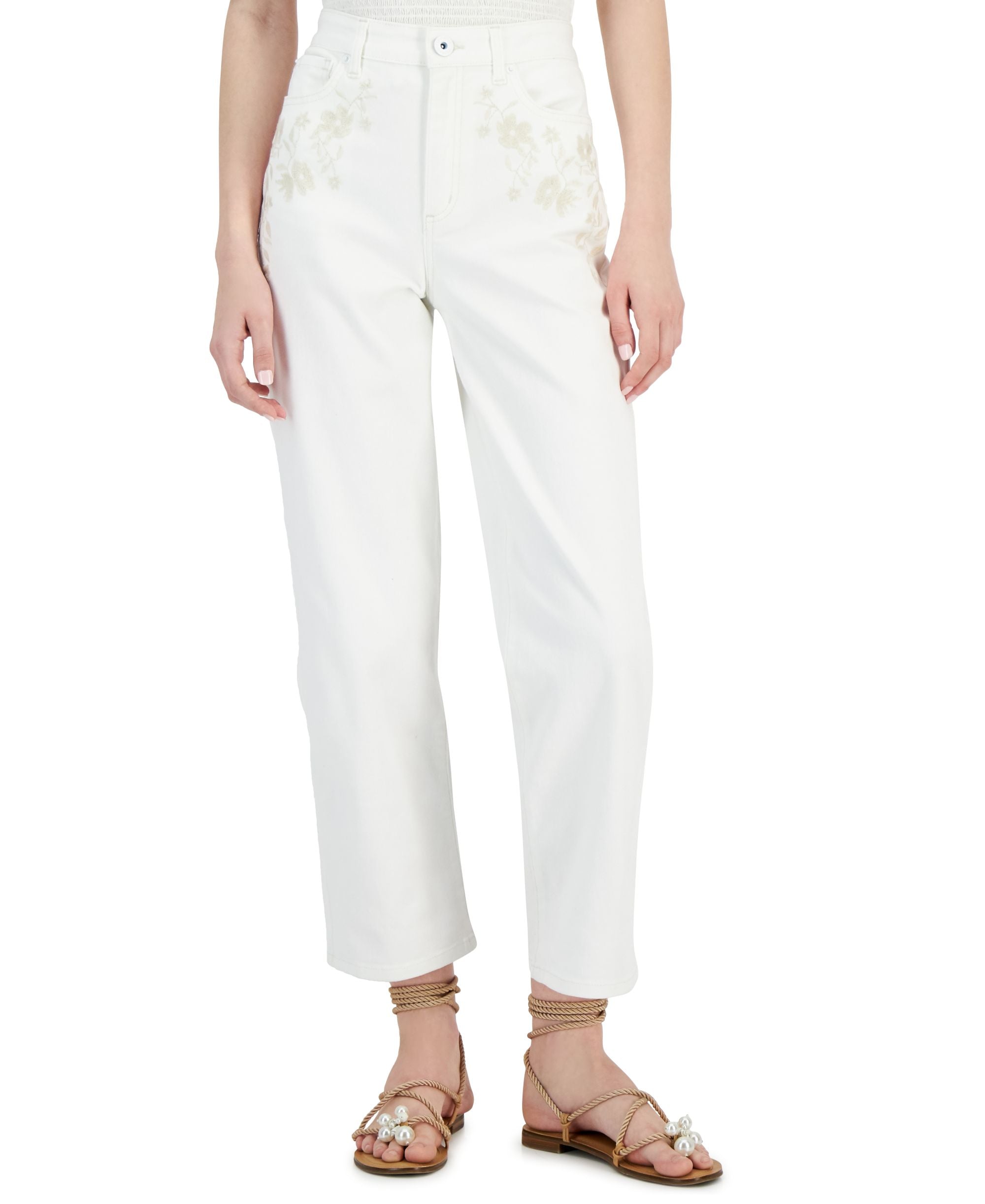 INC International Concepts Womens Embroidered Premium Jeans