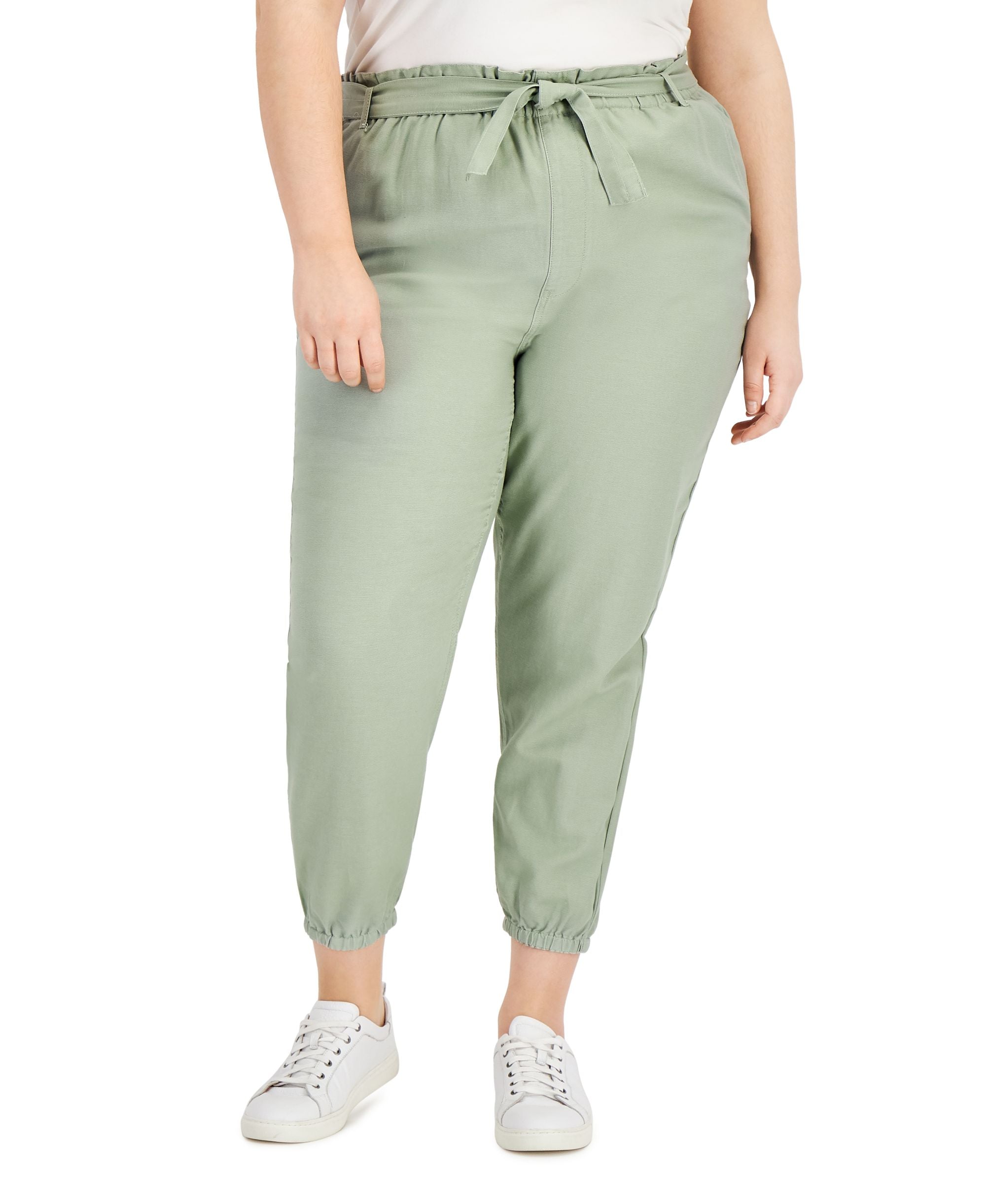 Tinseltown Modern Plus Size Tie-Waist Jogger Signature Pants