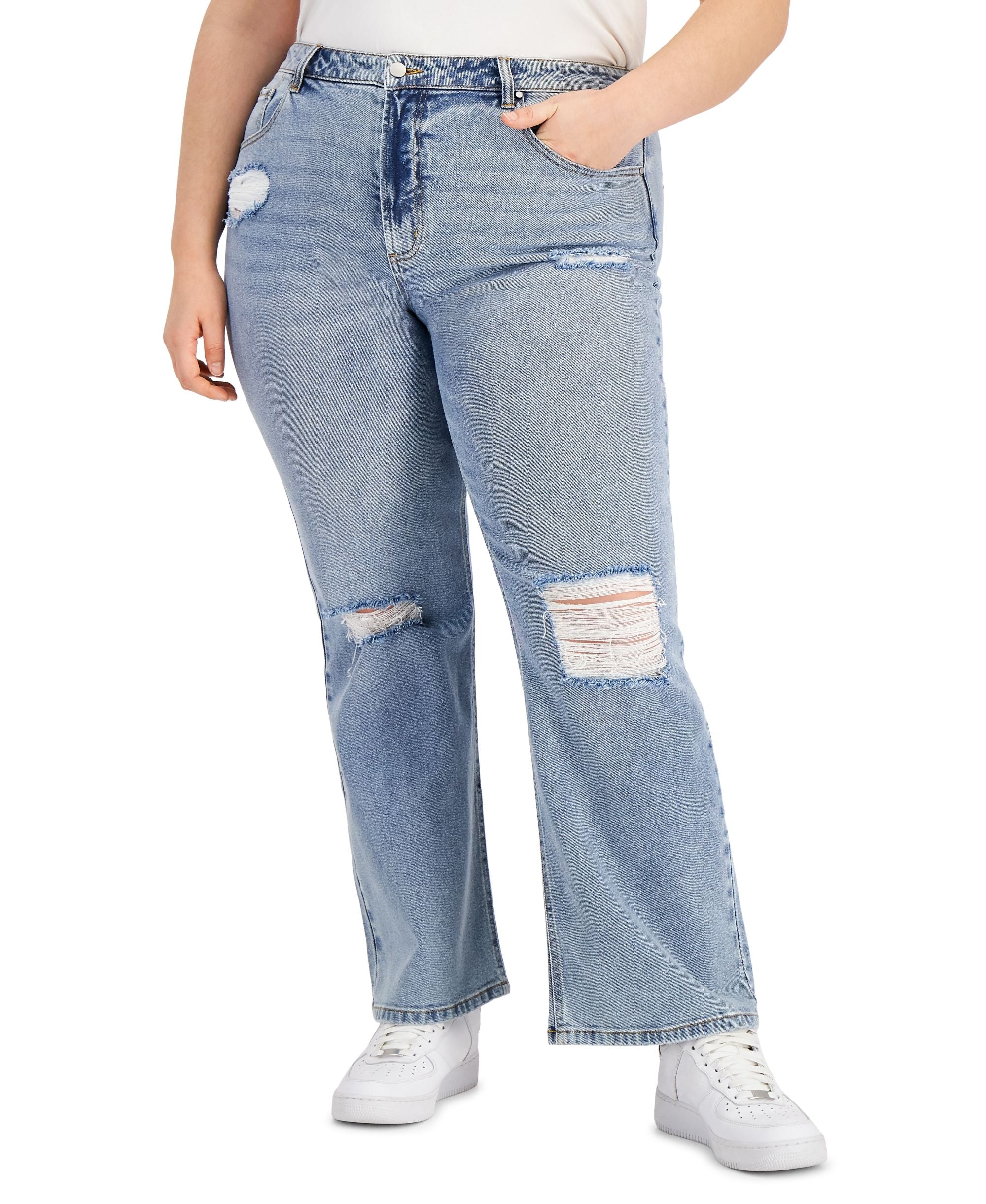 Tinseltown Modern Plus Size Wide-Leg Premium Jeans