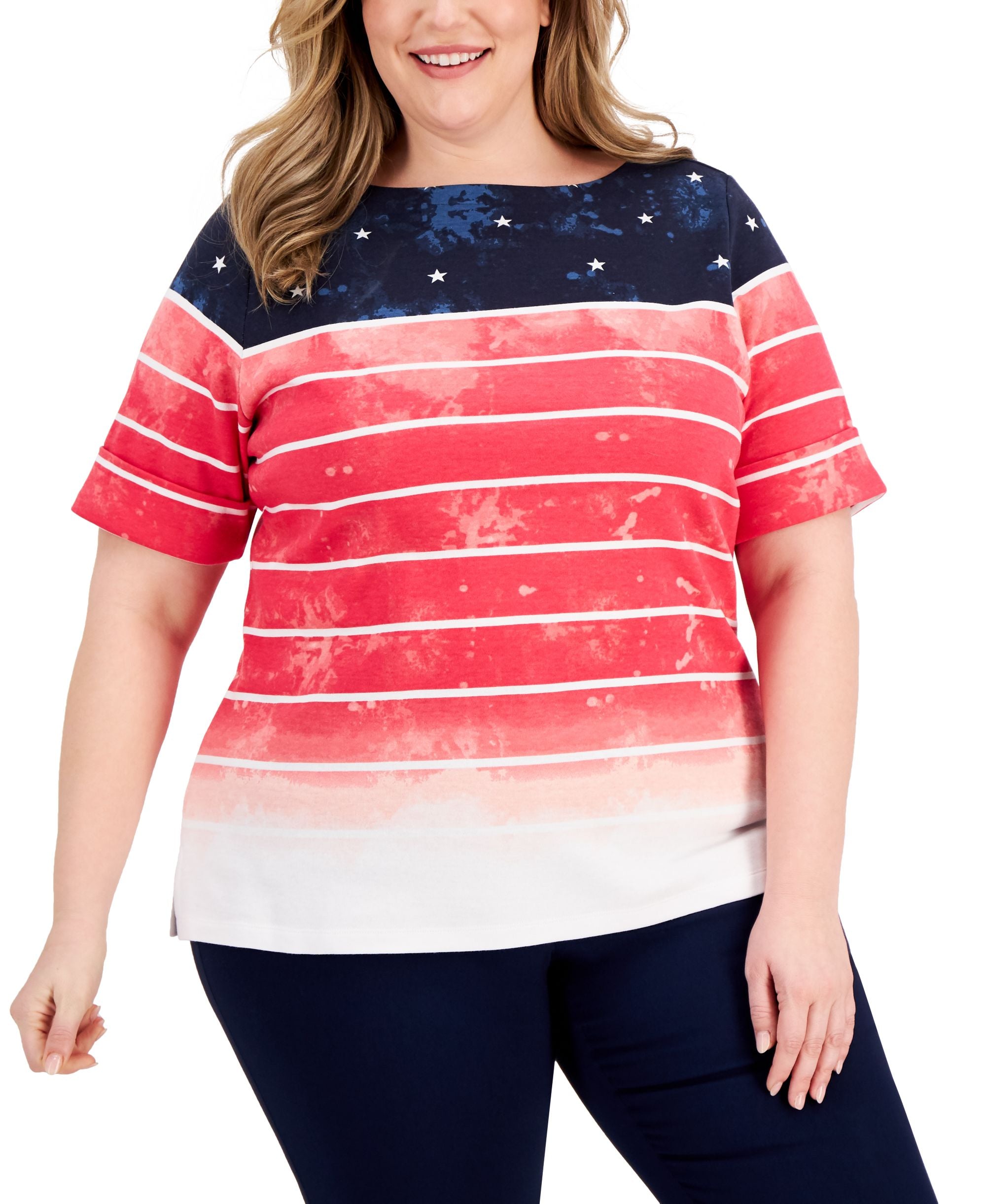 Karen Scott Plus Size T-Modern Shirt